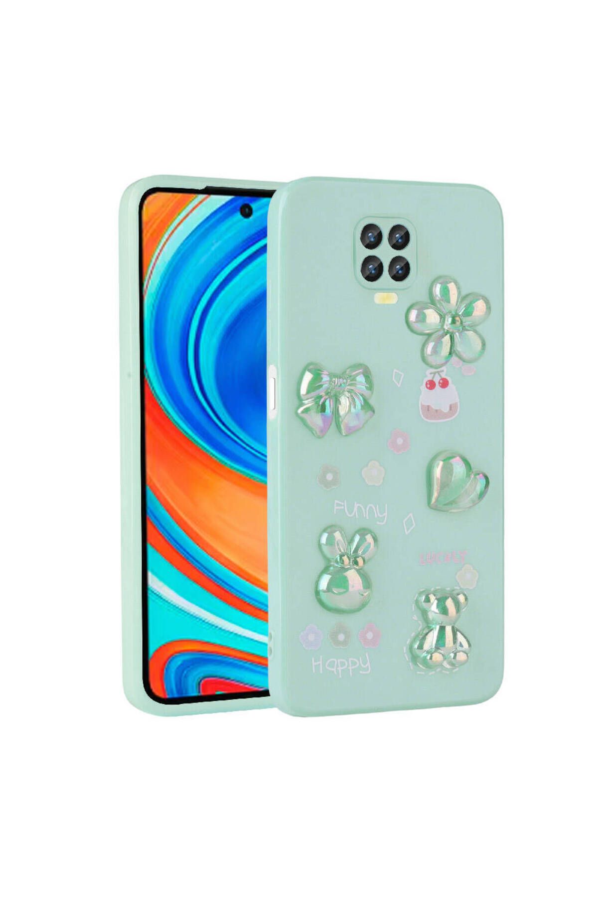 Roketcim Xiaomi Redmi Note 9S Kılıf Kabartma Figürlü Parlak Toys Silikon Kapak