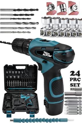Newstar Metal Şanzıman Çift Akülü Vidalama 24 Adet Set Hediye