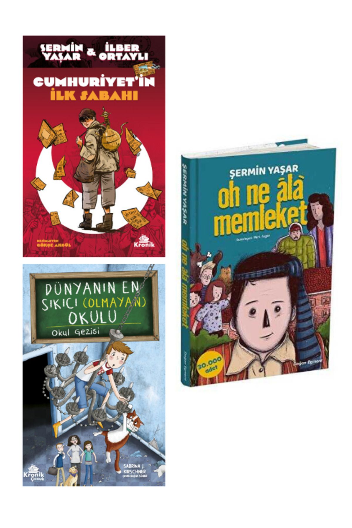 Kronik Kitap Oh Ne Ala Memleket / Cumhuriyet`in İlk Sabahı / Dünyanın En Sıkıcı Olmayan Okulu 3 Kitap Set