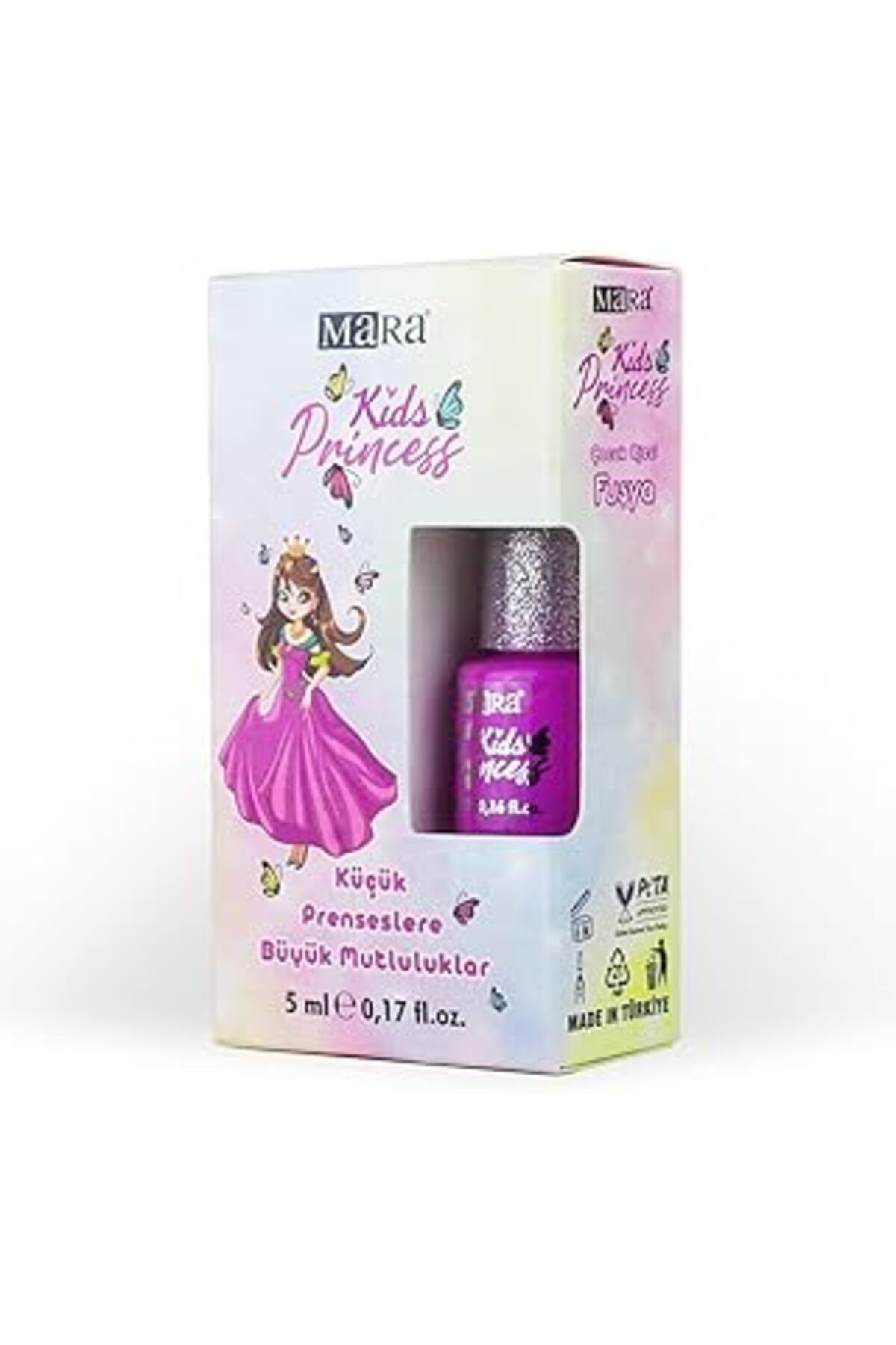 nazeninstoğu Mara Kids Princess Cocuk Oje Fusya 5 Ml. - Su Bazli