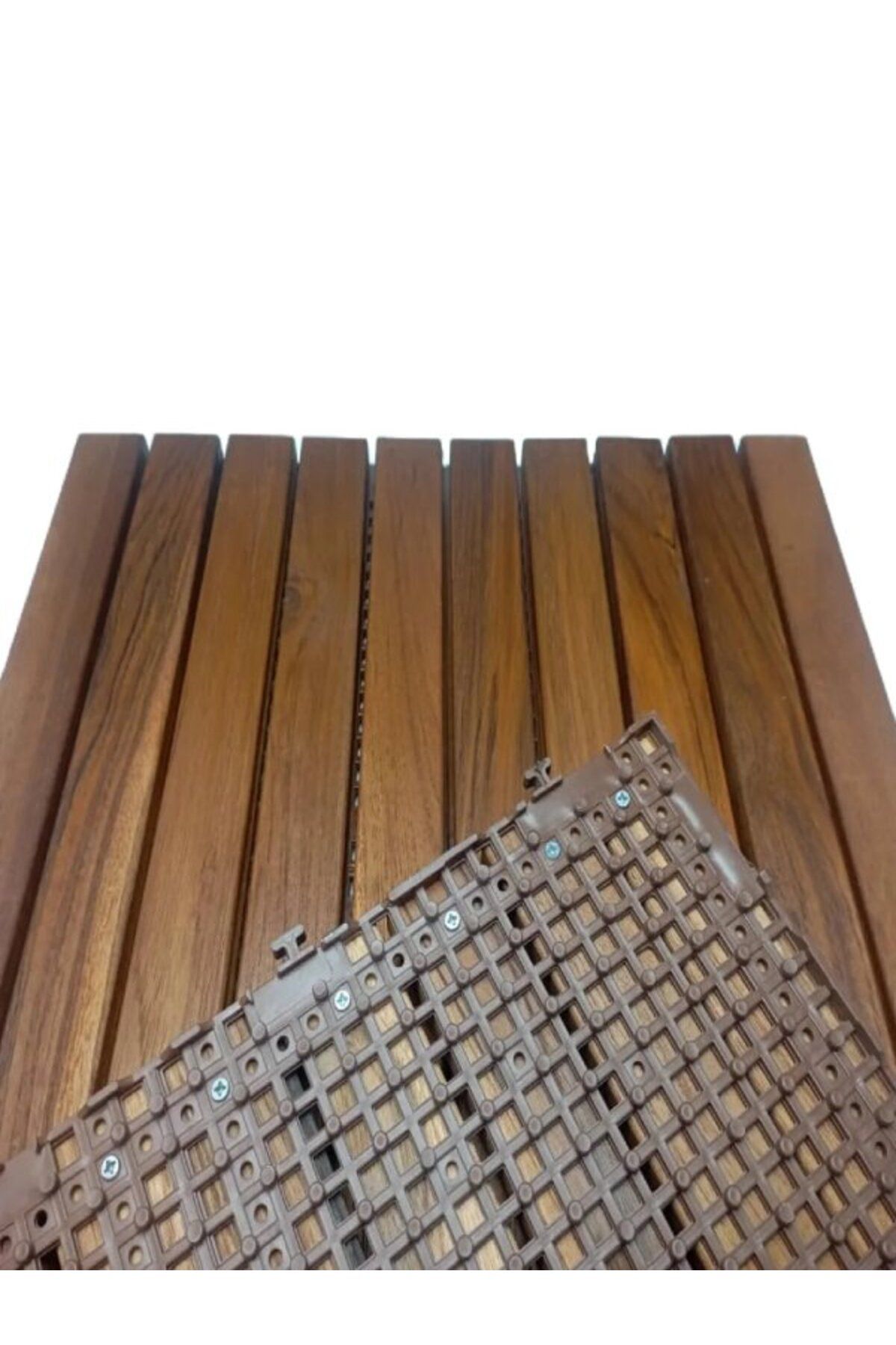 Afro Garden - Bahçe Yer Döşemesi 50×50 cm Teak Ahşap Deck