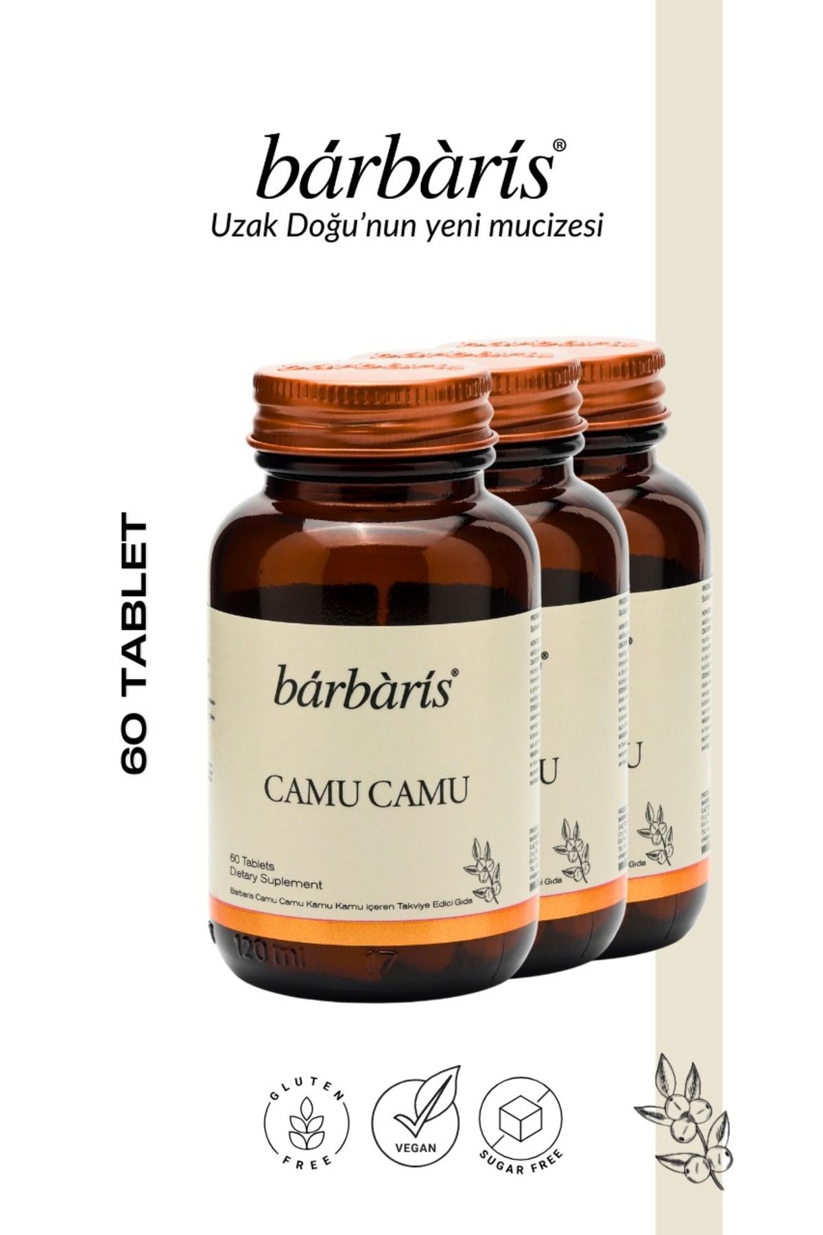 Barbaris BARBARİS CAMU CAMU 60 TABLETS*3 PAKET