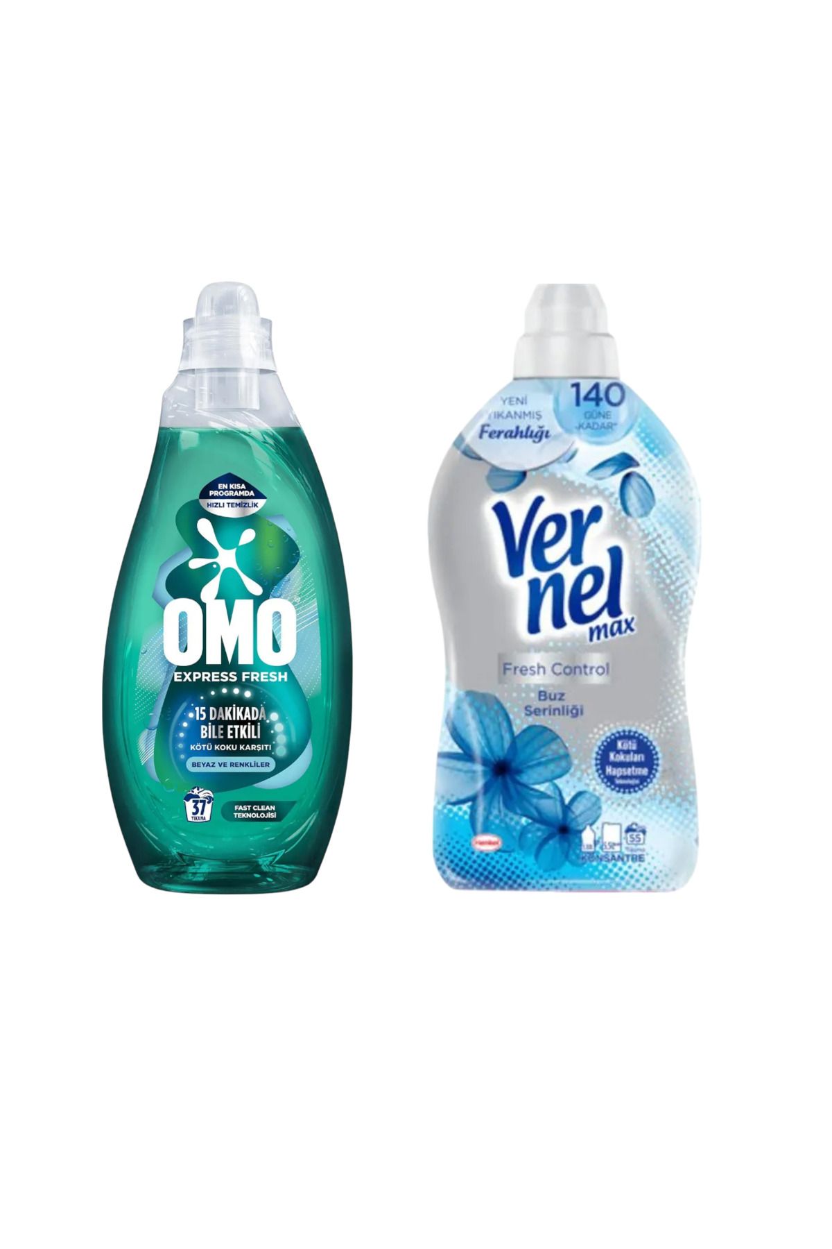 Omo Express Karşıtı Beyazlar ve Renkliler 1480 ML & Yumuşatıcı Buz Serinliği 1320 ML