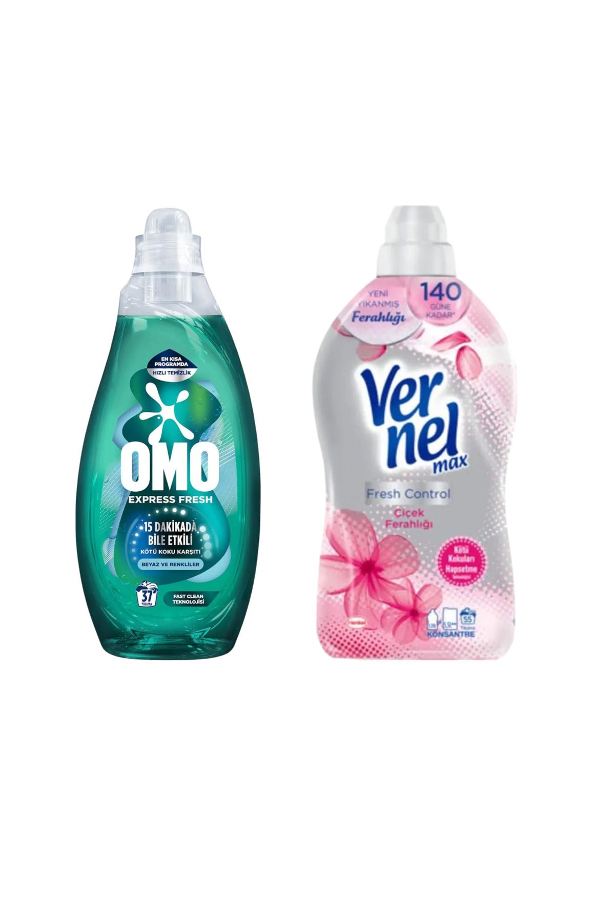 Omo Express Fresh Beyazlar ve Renkliler 1480 ML & Çiçek Ferahlığı 1320 ML