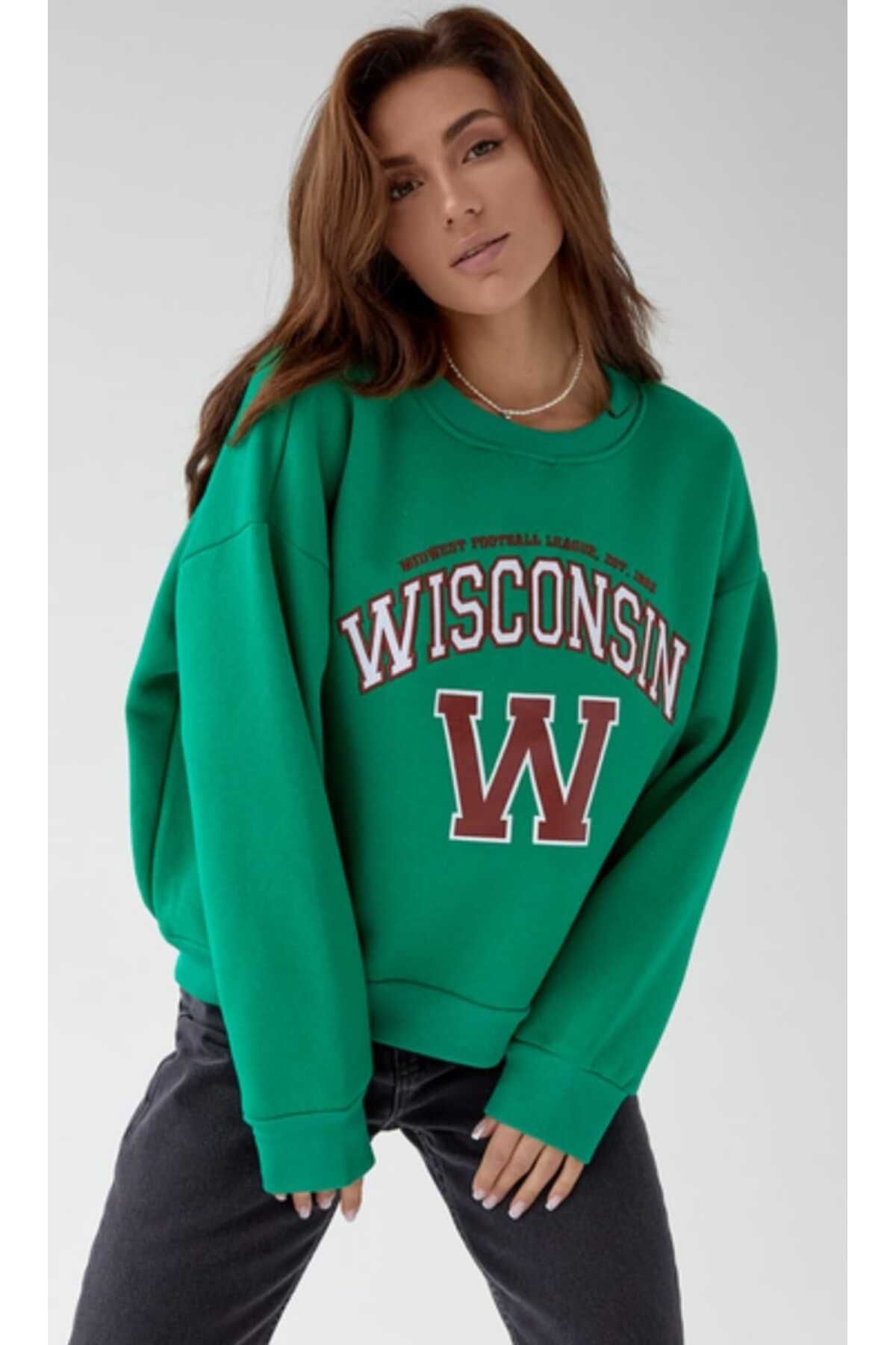 LuzBella Yeşil Wisconsin Sweatshirt