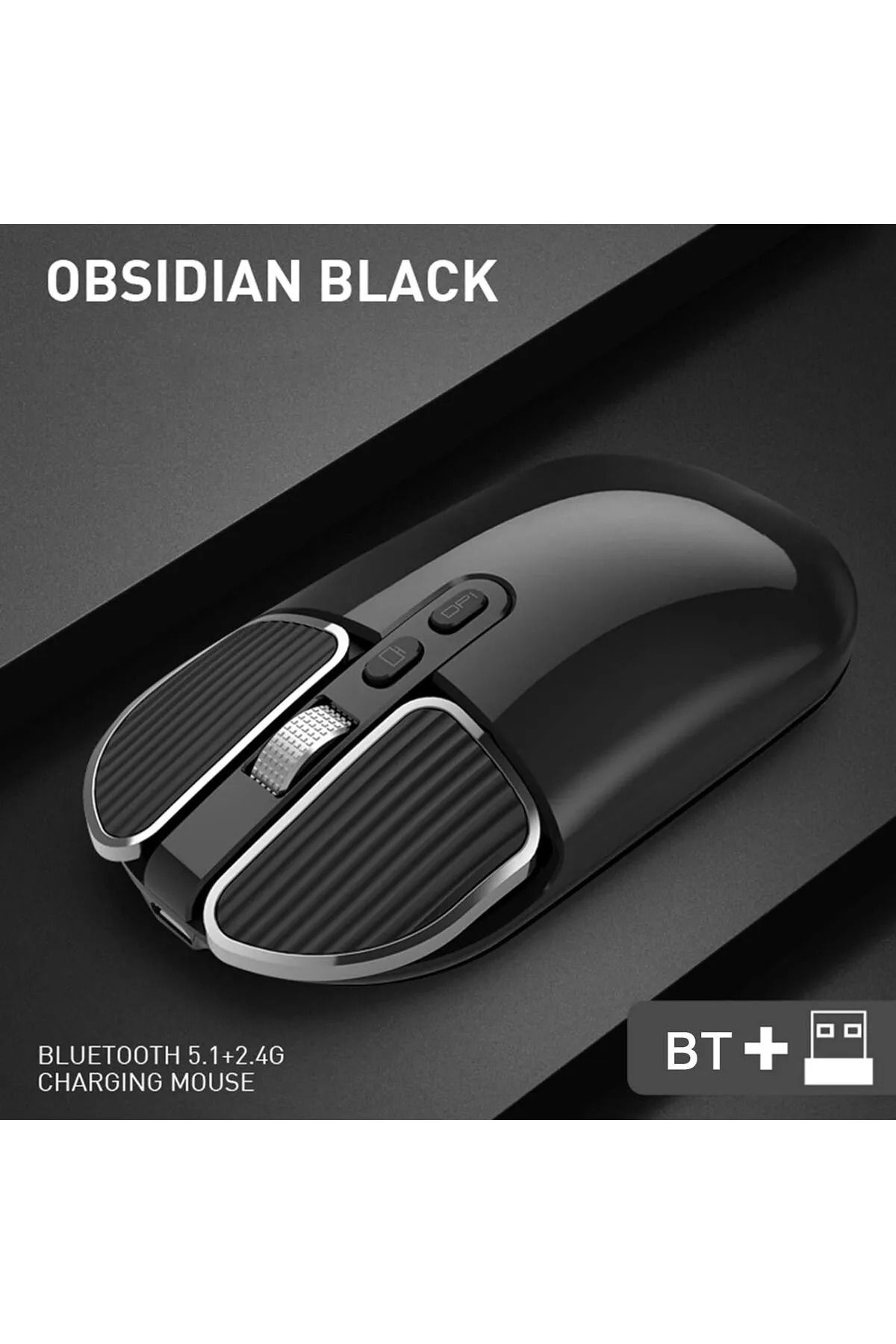 TEKNOMATİK iPad - Macbook Windows Uyumlu Kablosuz , Çift Modlu Taşınabilir Ayarlanabilir DPI Bluetooth Mouse