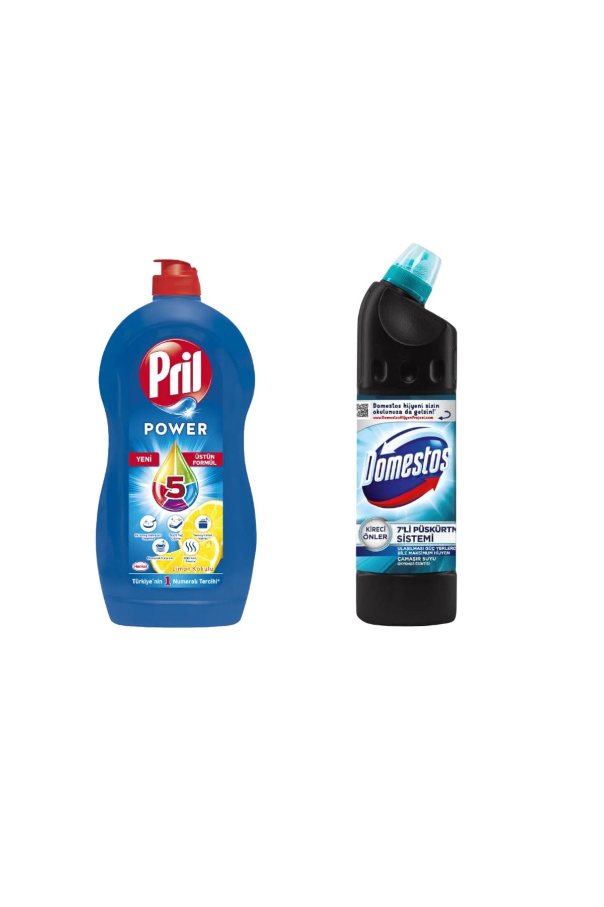 Pril Power Limon 1306 ml & Okyanus Esintisi Çamaşır Suyu 693 ml