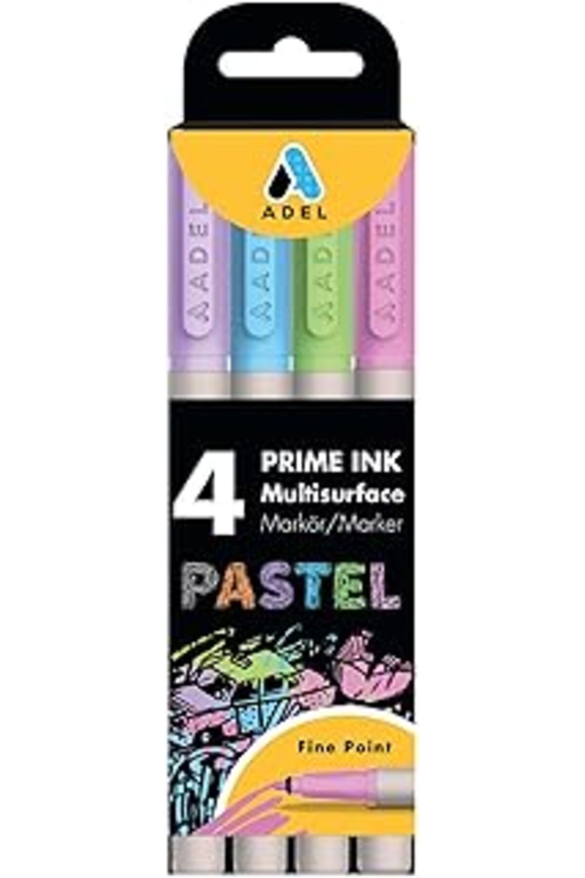 ebadi Prime Ink Multisurface 4'Lü Pastel Markör