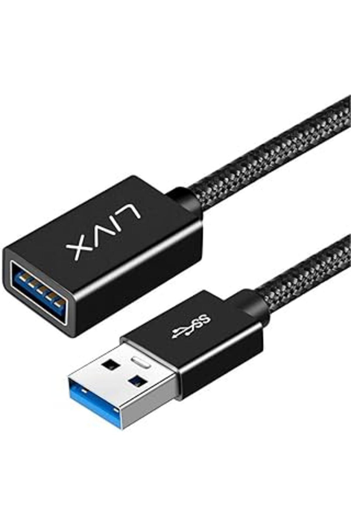 Epatim Rope 5Gbps Hızlı Veri Aktarımı Usb 3.0 Erkek Dişi Uzatma Kablosu Halat Örgülü (5 Metre)