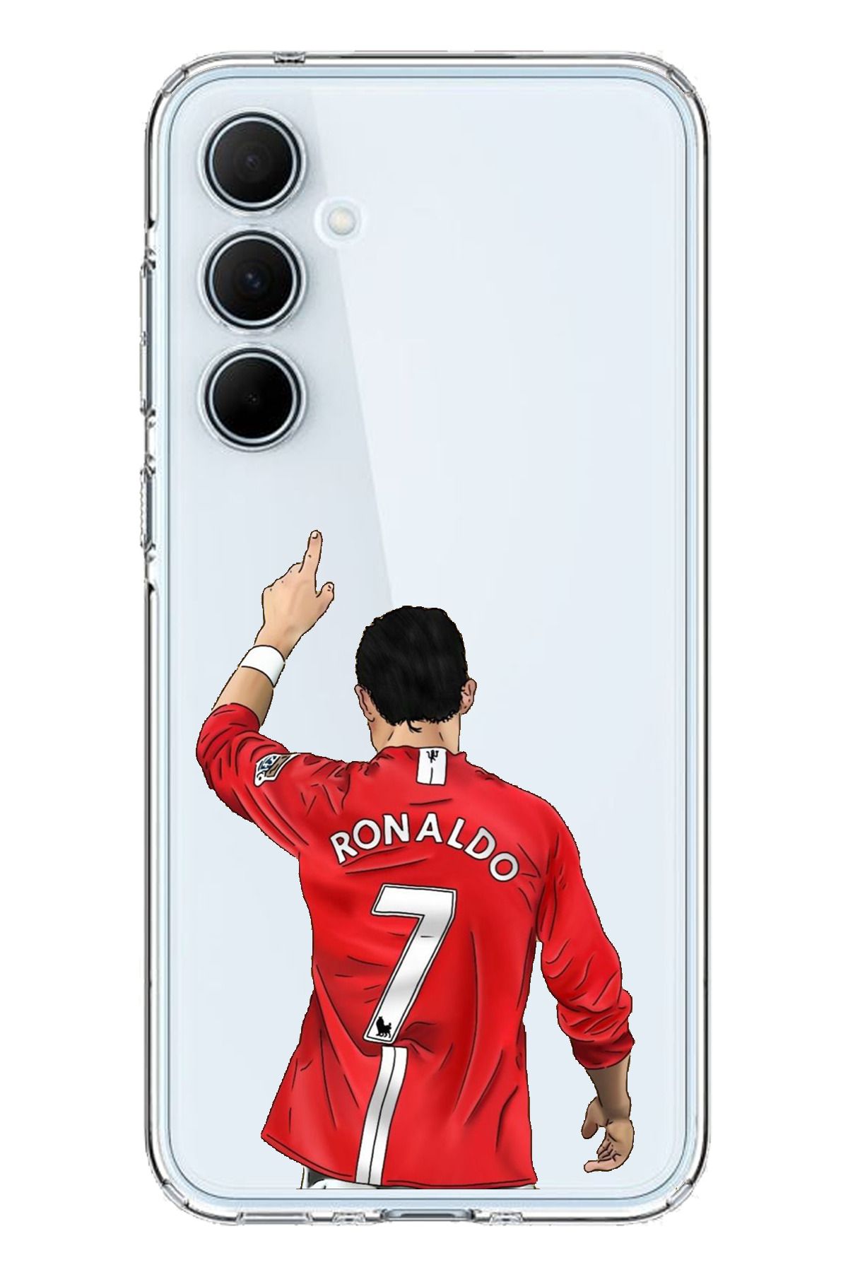 TechTree SAMSUNG Galaxy A35 Uyumlu C. Ronaldo Forma Tasarımlı Şeffaf Silikon Kılıf