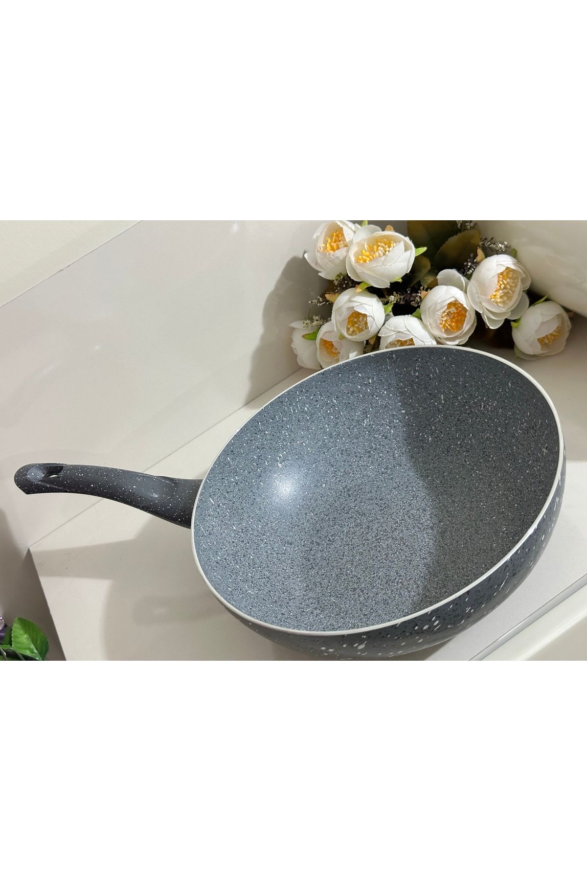 EVİNDA Evinda PAN-DORA Granit Wok Tava 28 cm