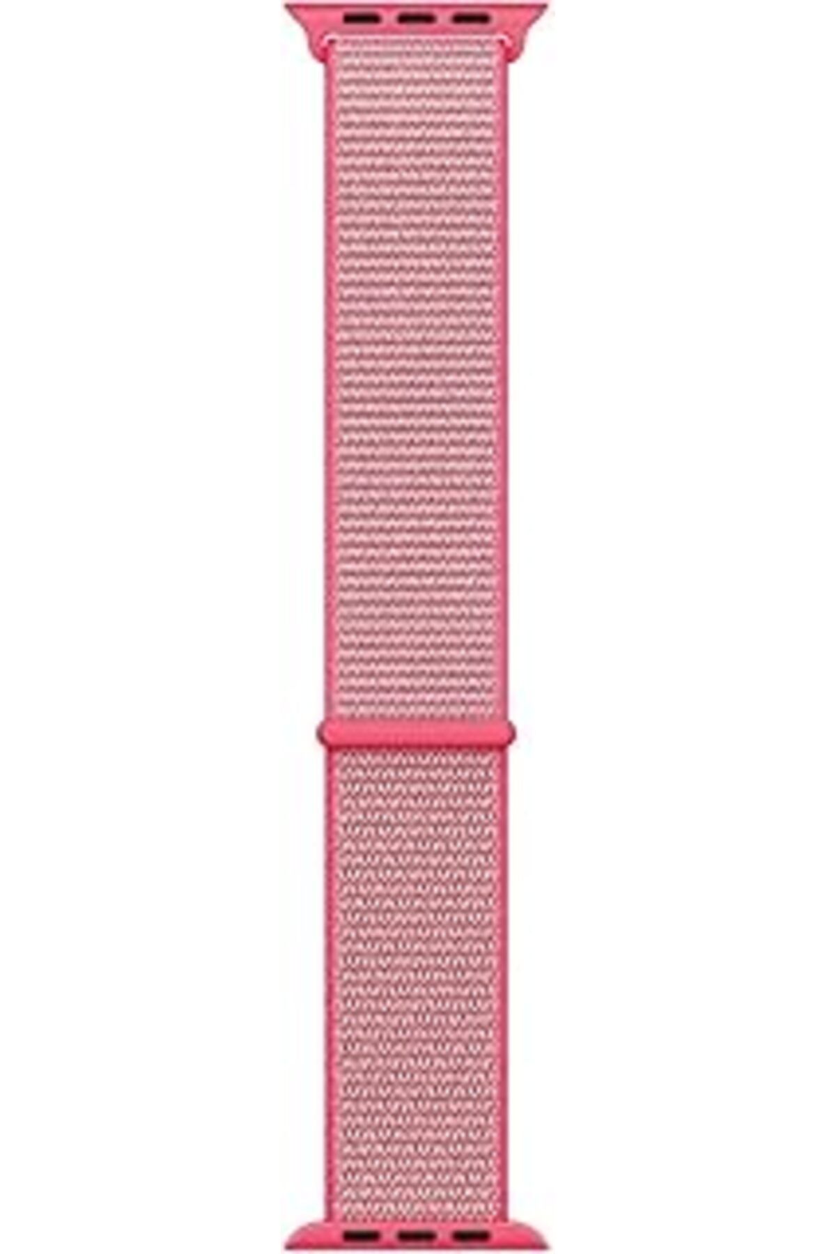 robotrend Watch Series 2 38Mm Için Kordon Hasırlı Woven Hot Pink