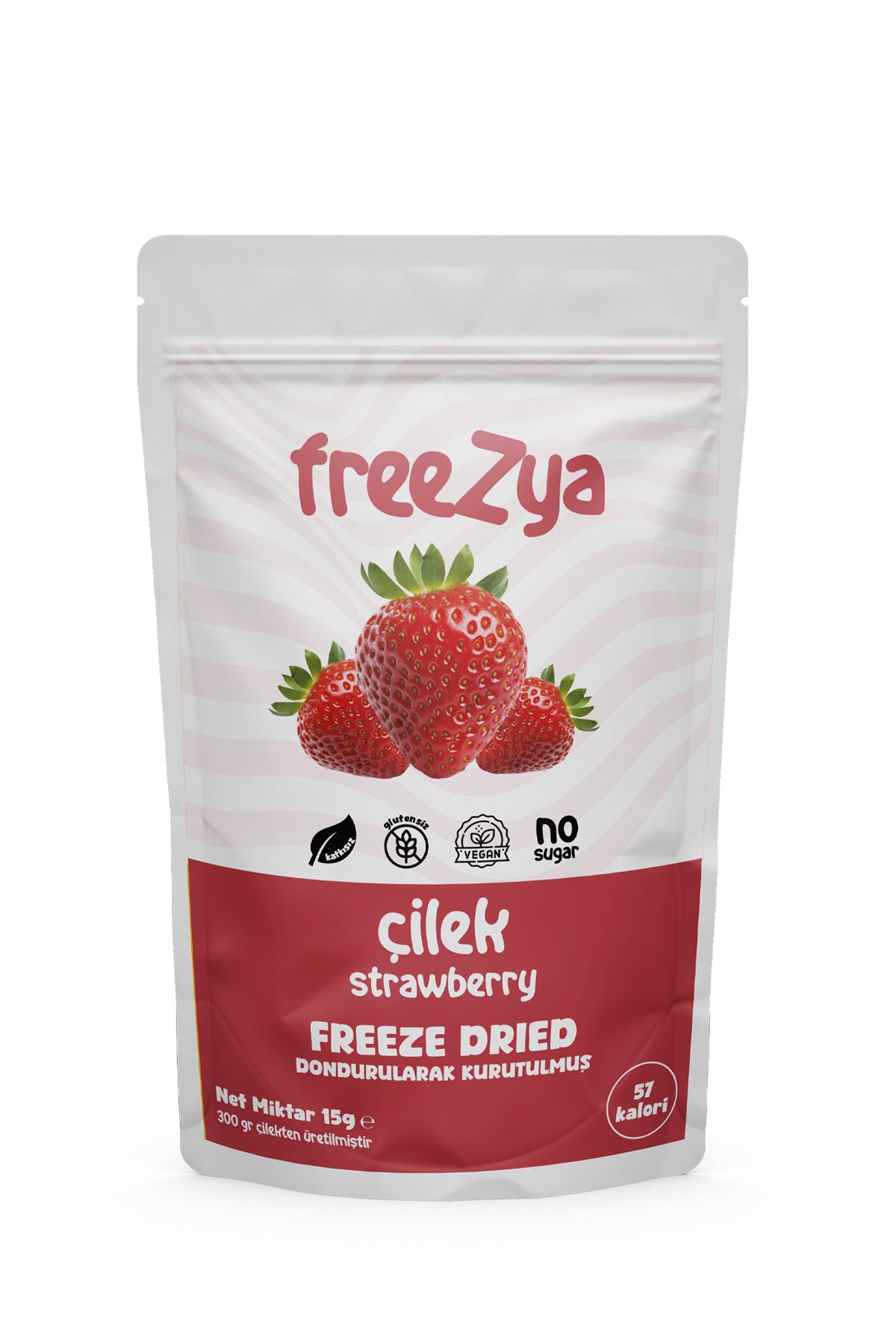 Piki Freezya Dondurularak Kurutulmuş Çilek - 15 Gr