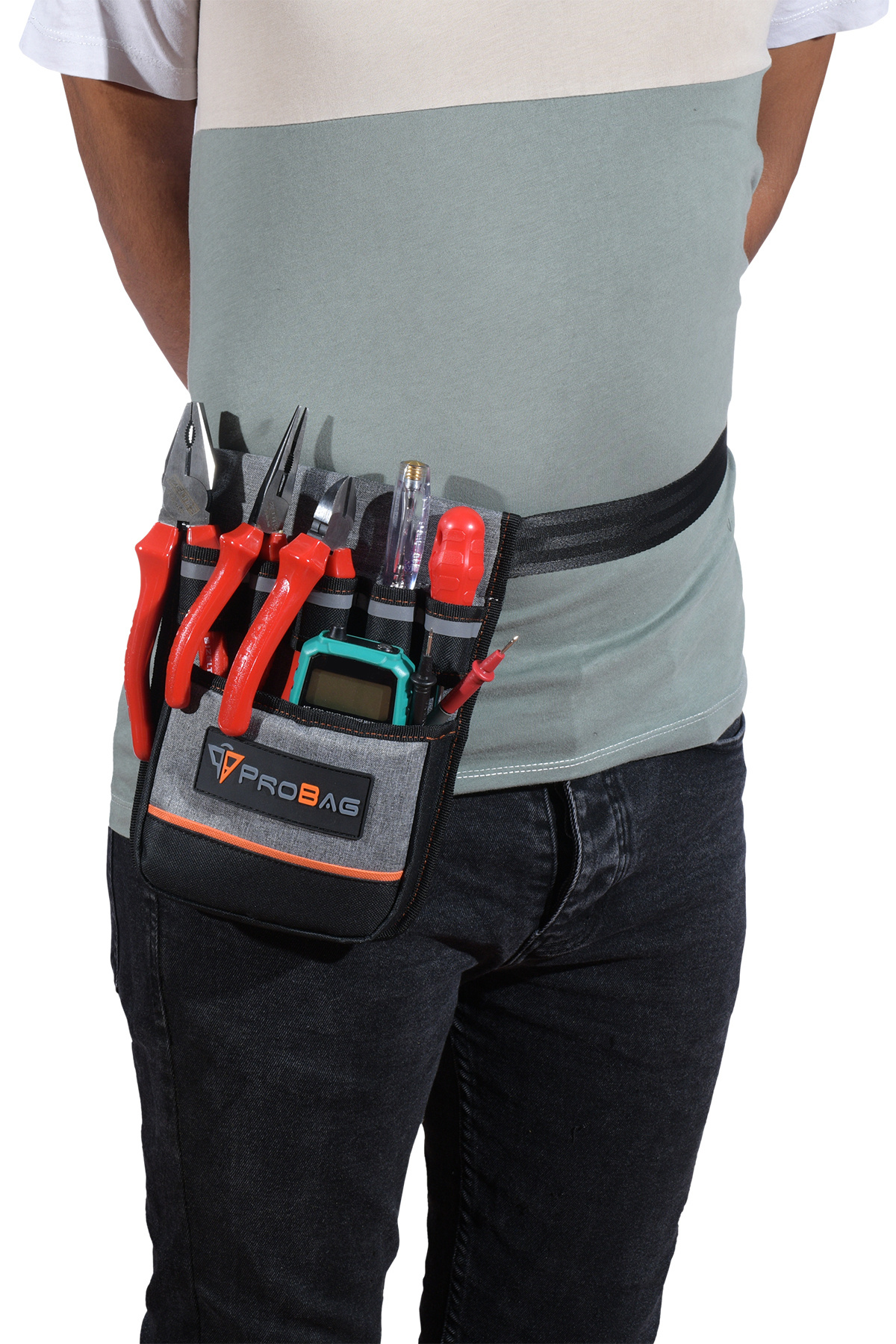 Probag Bel Tipi Alet Çantası - Kemer Aparatlı, Suya Dayanıklı