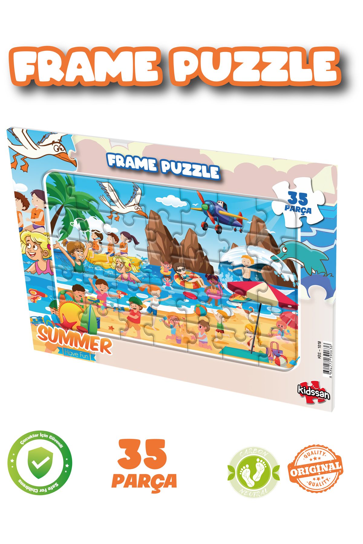 kidssan games FRAME PUZZLE 35 PARÇA ÇOCUK OYUNCAĞI YAZ TAİLİ ÇOCUKLAR PUZZLE EĞİTİCİ MONTESORİ