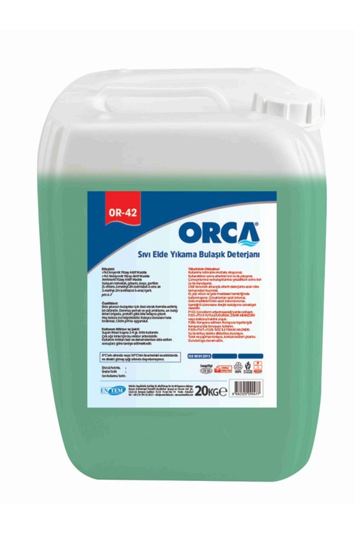 Orca Sıvı Elde Bulaşık Deterjanı 20 Litre