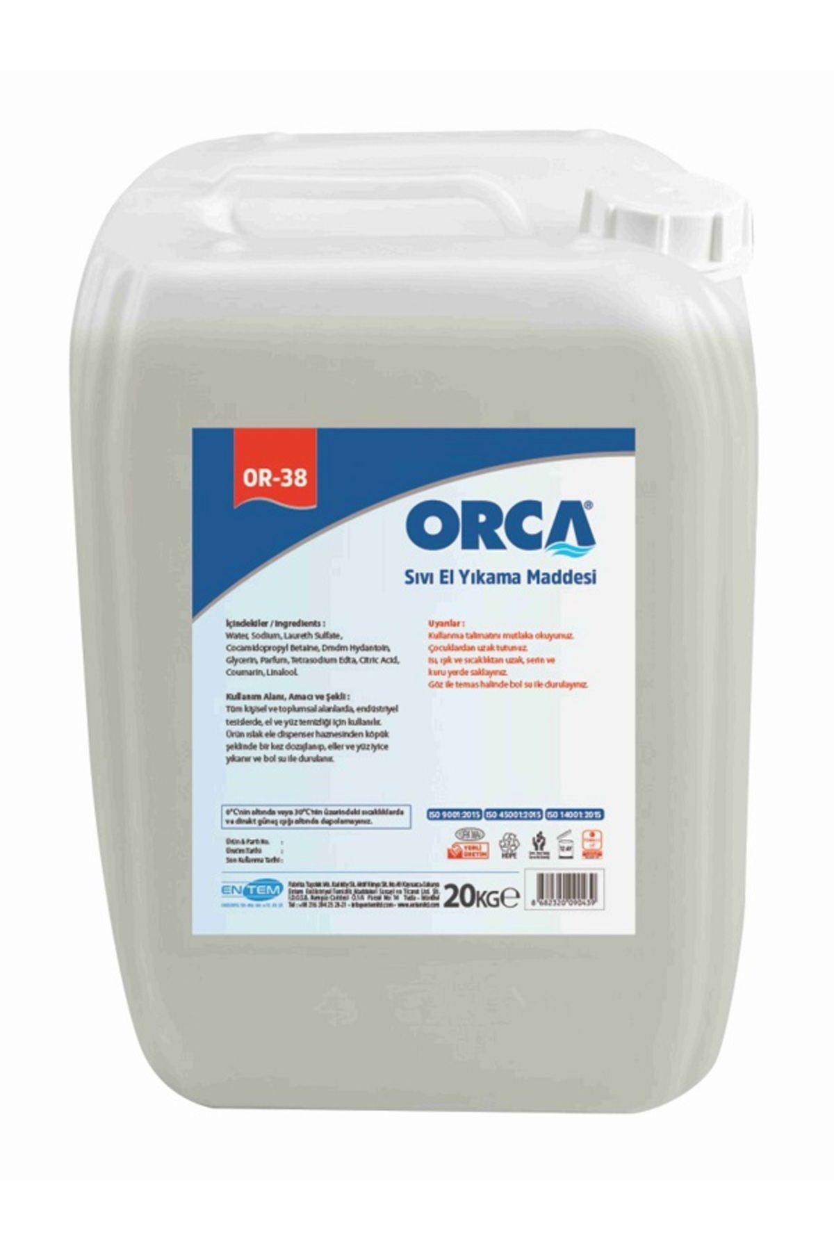 Orca El Yıkama Maddesi (Sıvı Sabun)20 Litre