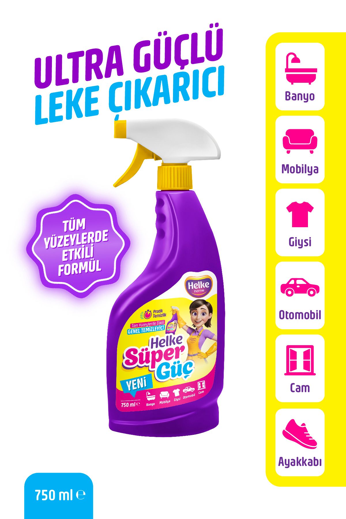 Helke Home Helke Süper Güç Etkili Leke Çıkarıcı Sprey 750ml