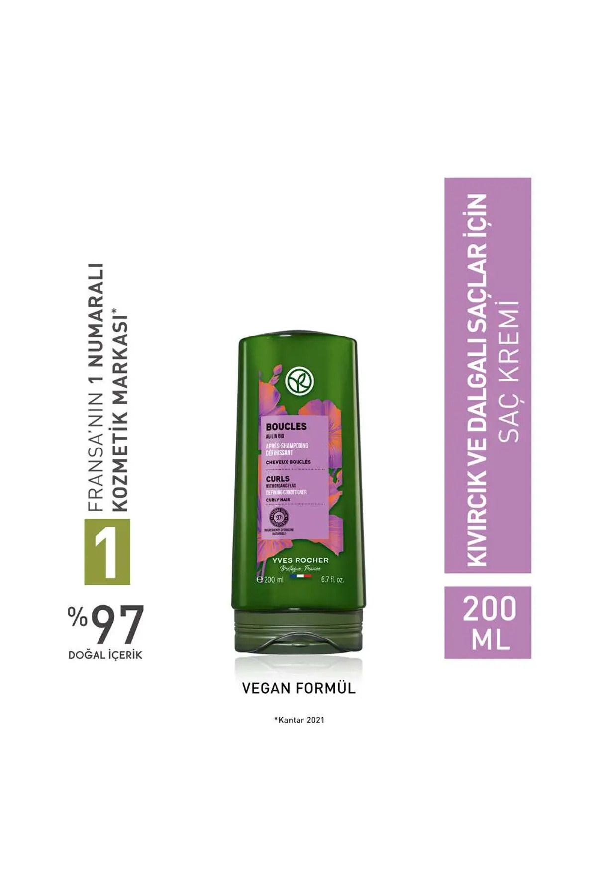 Yves Rocher Bukle Belirginleştirici Saç Kremi - Kıvırcık ve Dalgalı Saçlar / Boucles-200 ml