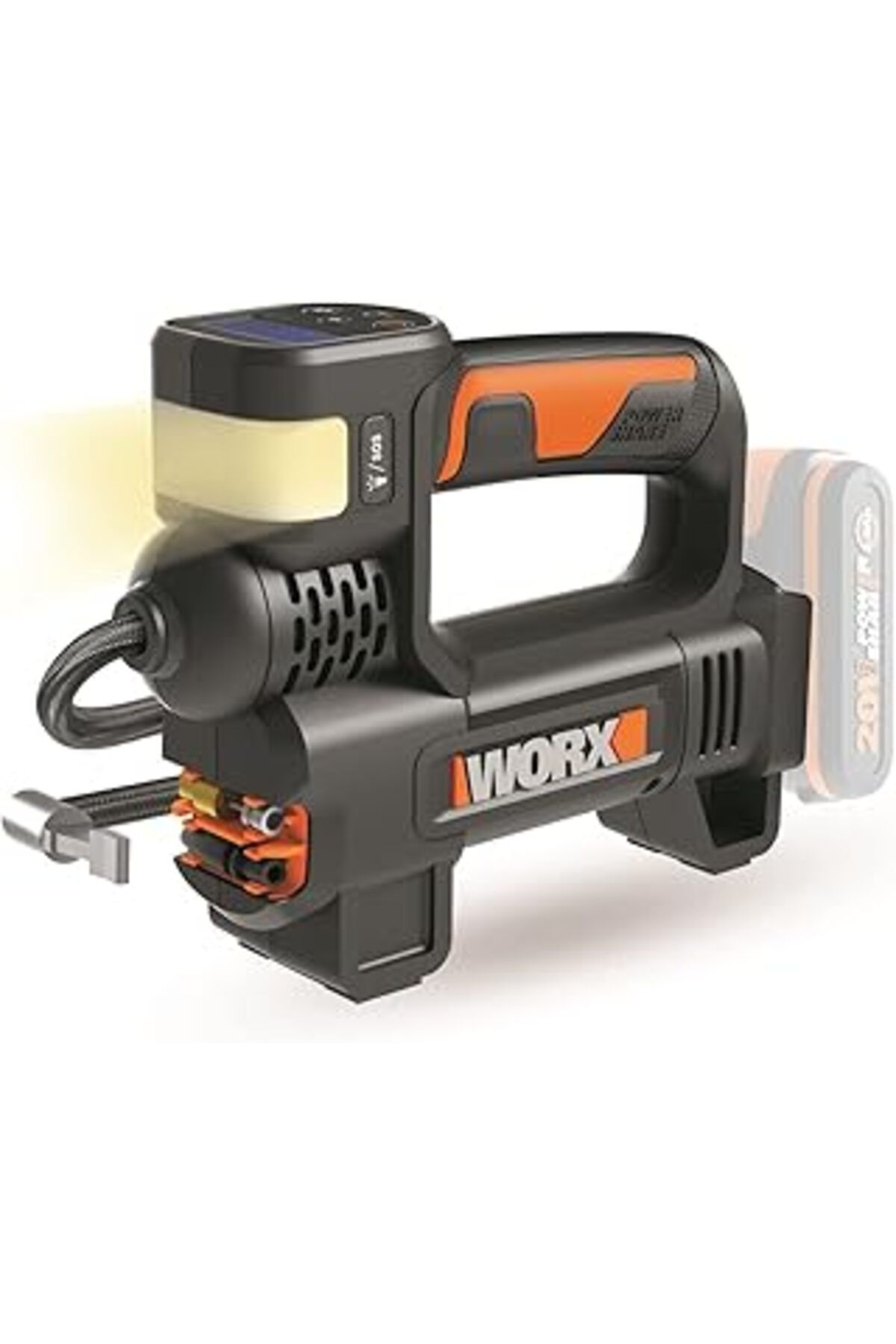 MAGNESİA Worx 20V Akku-Multifunktions-Luftpumpe Wx092.9 Ohne Akku Und Ladegerät, Schwarz