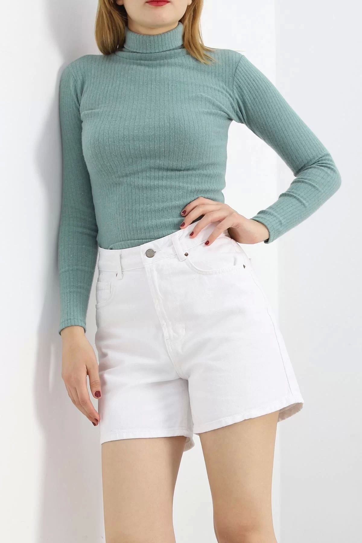 ufukmoda Balıkçı Yaka Body Mint - 8338.1567.