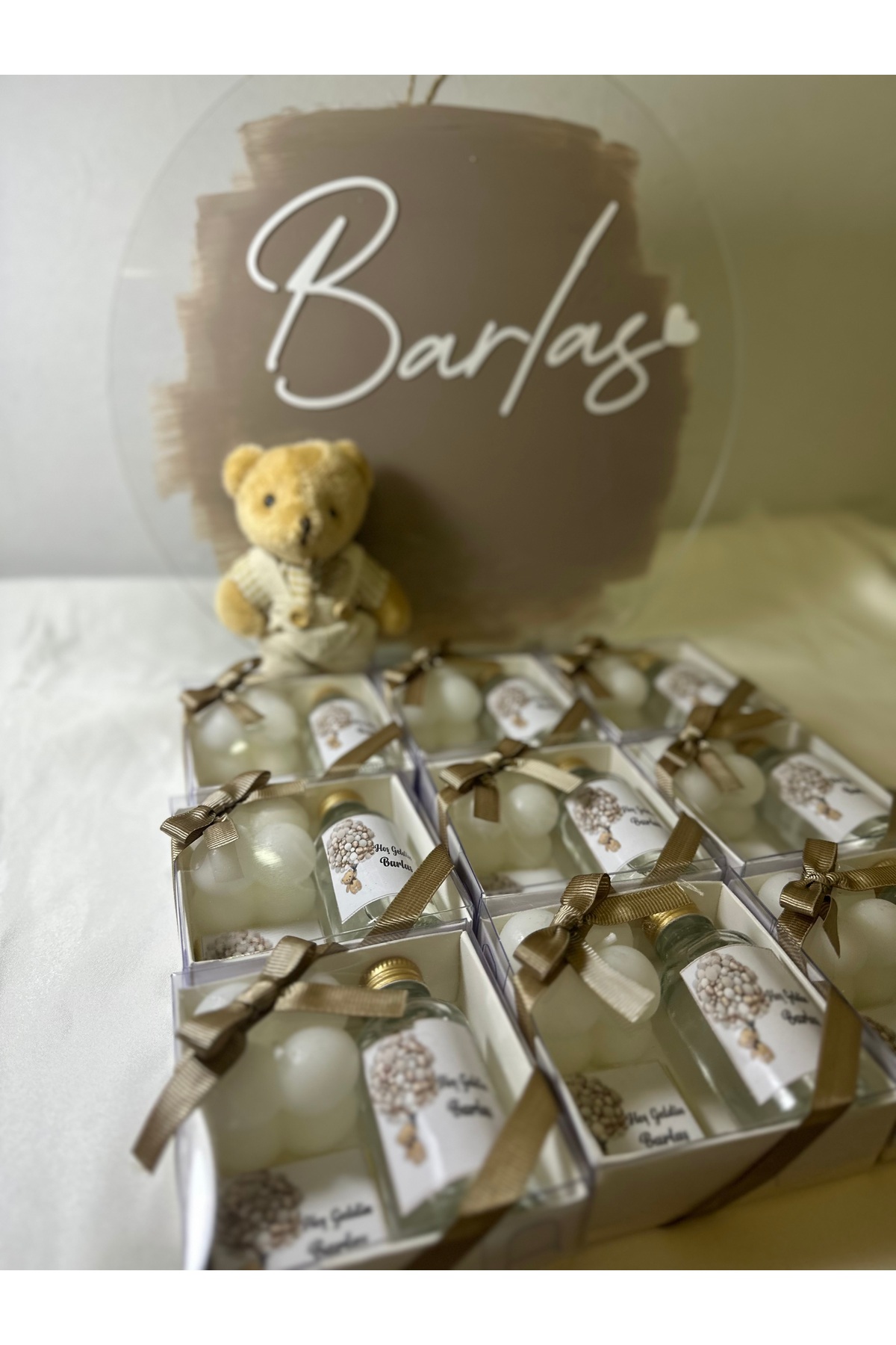 KRVTASARIM Kolonya Çikolata Mum Bebek Mevlid Hediyelik 30 Adet fotoğrafı 3 (önizleme)