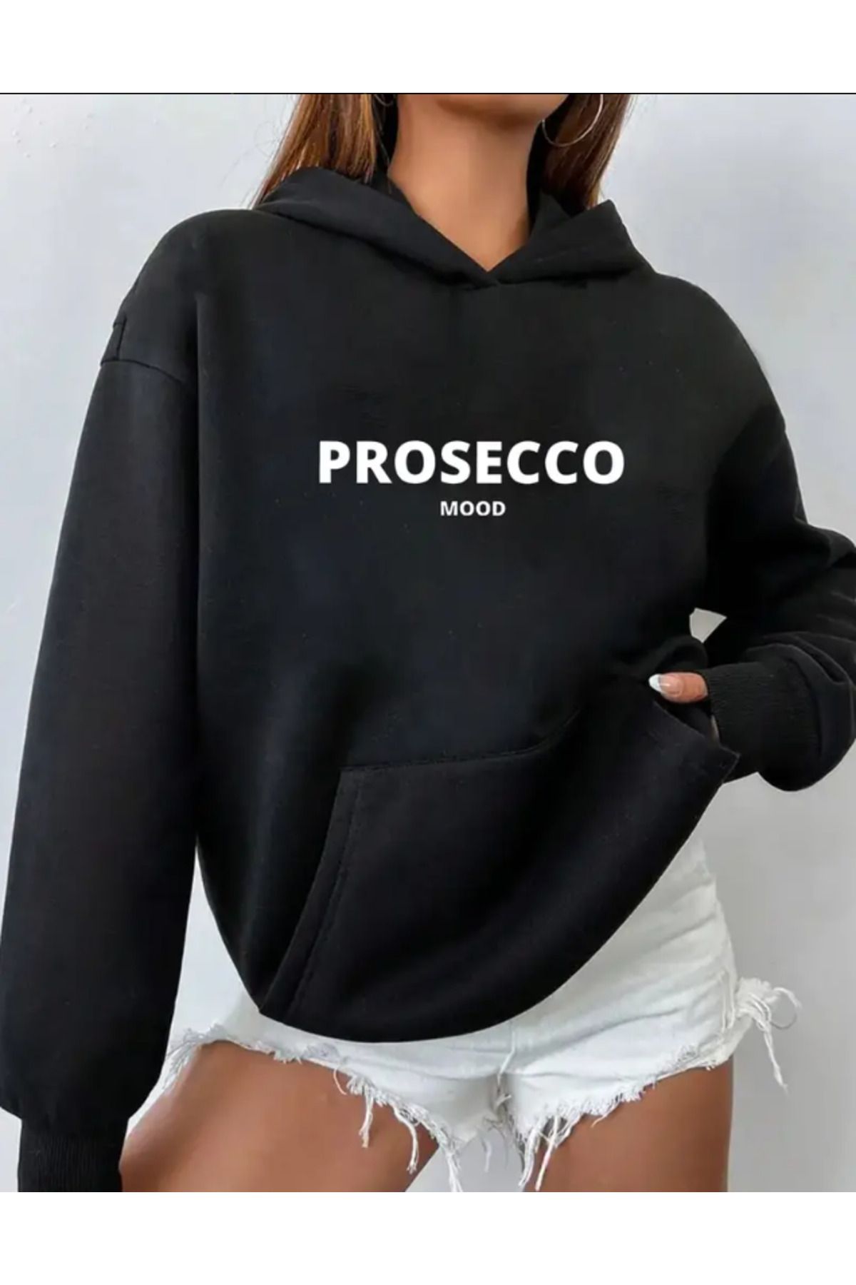 Marco Fresco Unisex Prosecco Baskılı Sweatshirt