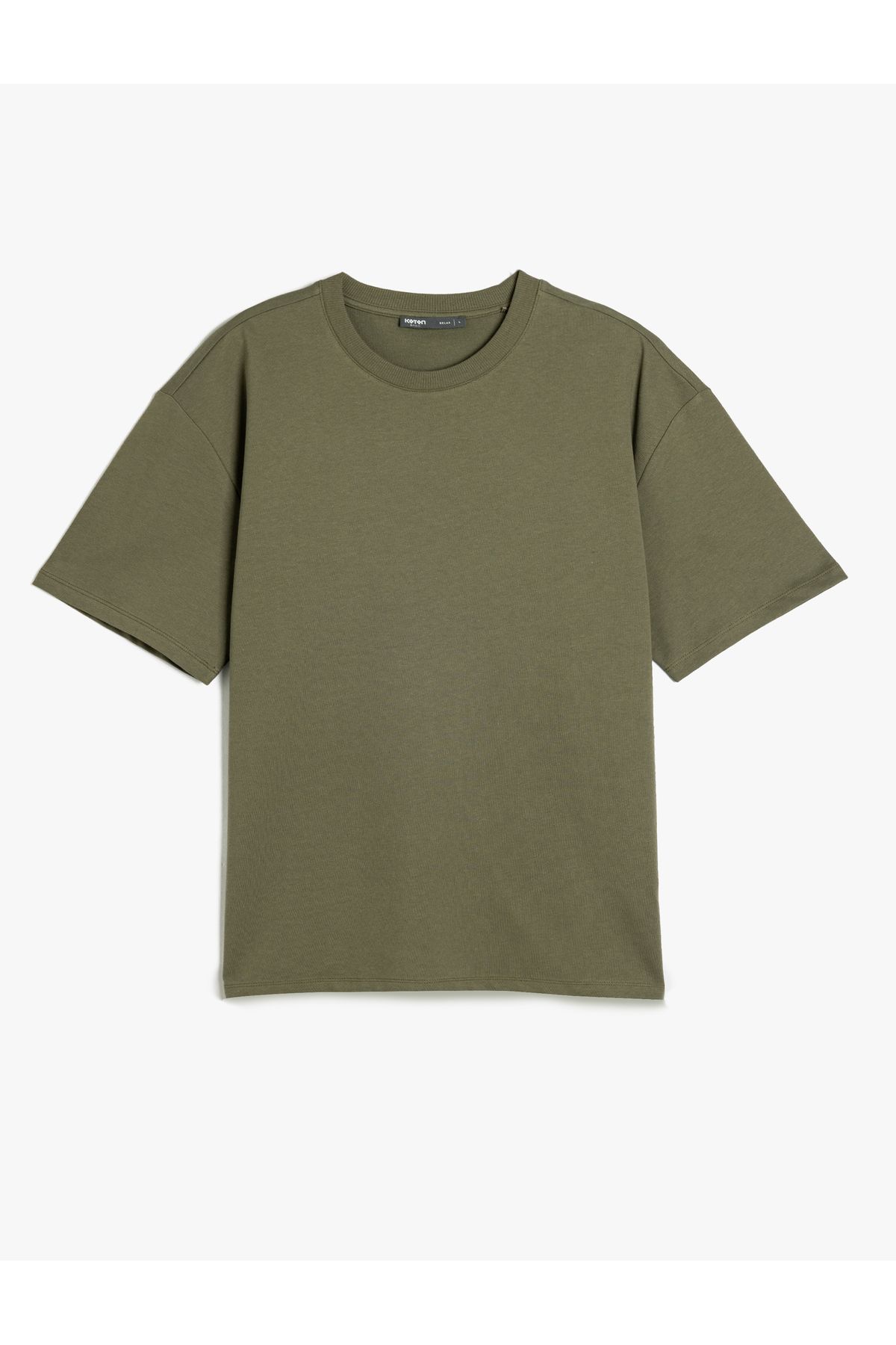 Koton Yeni Sezon Basic Bisiklet Yaka Pamuklu Tok Kumaş Kısa Kollu Oversize Tişört
