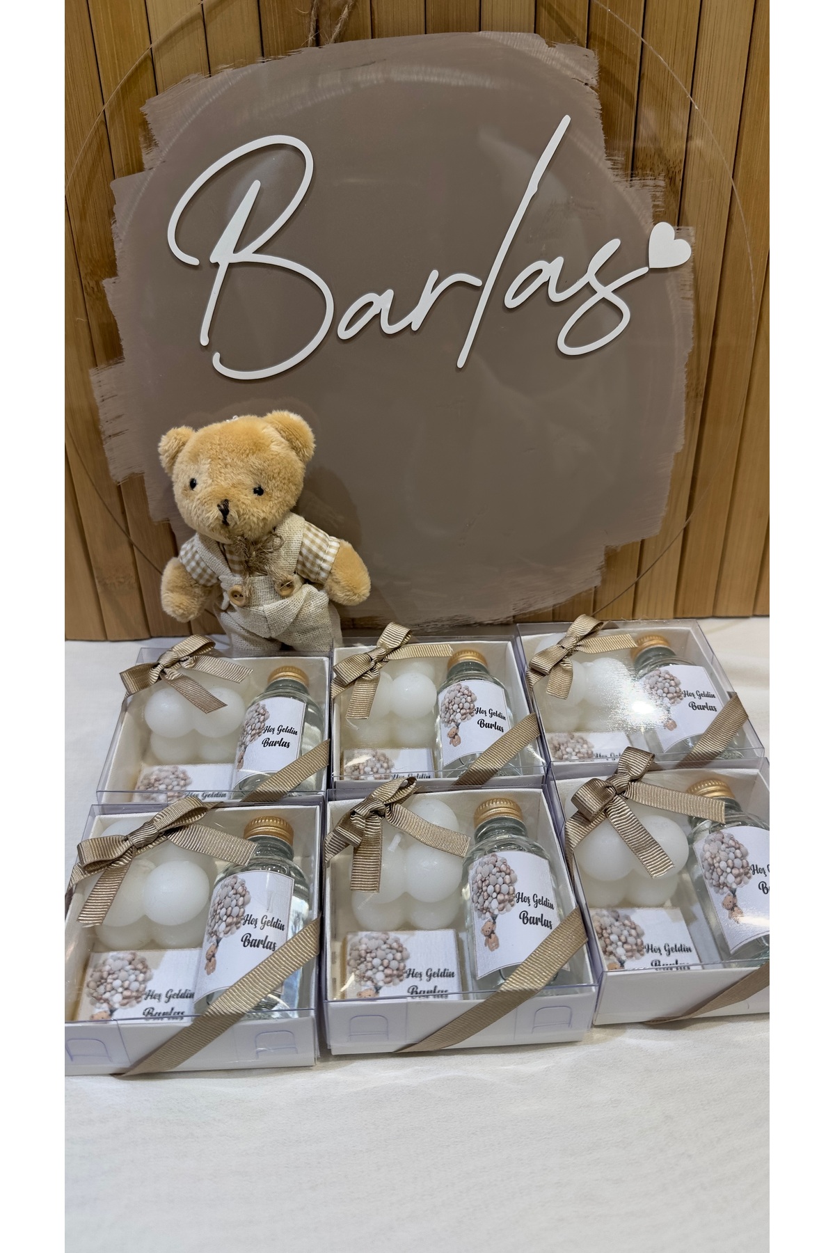 KRVTASARIM Kolonya Çikolata Mum Bebek Mevlid Hediyelik 30 Adet fotoğrafı 4 (önizleme)