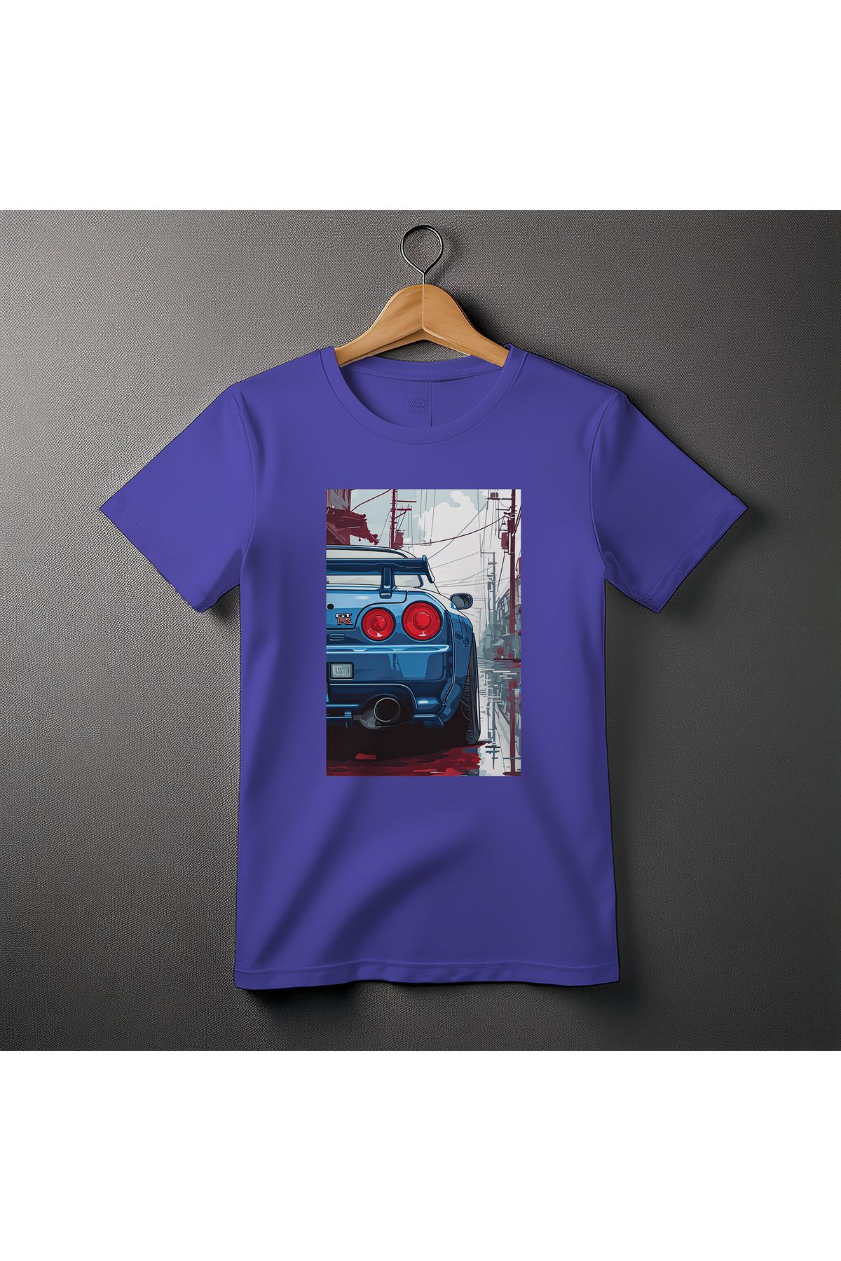 Ozzy-Tricou unisex cu imprimeu digital cu model de mașină GTR 2