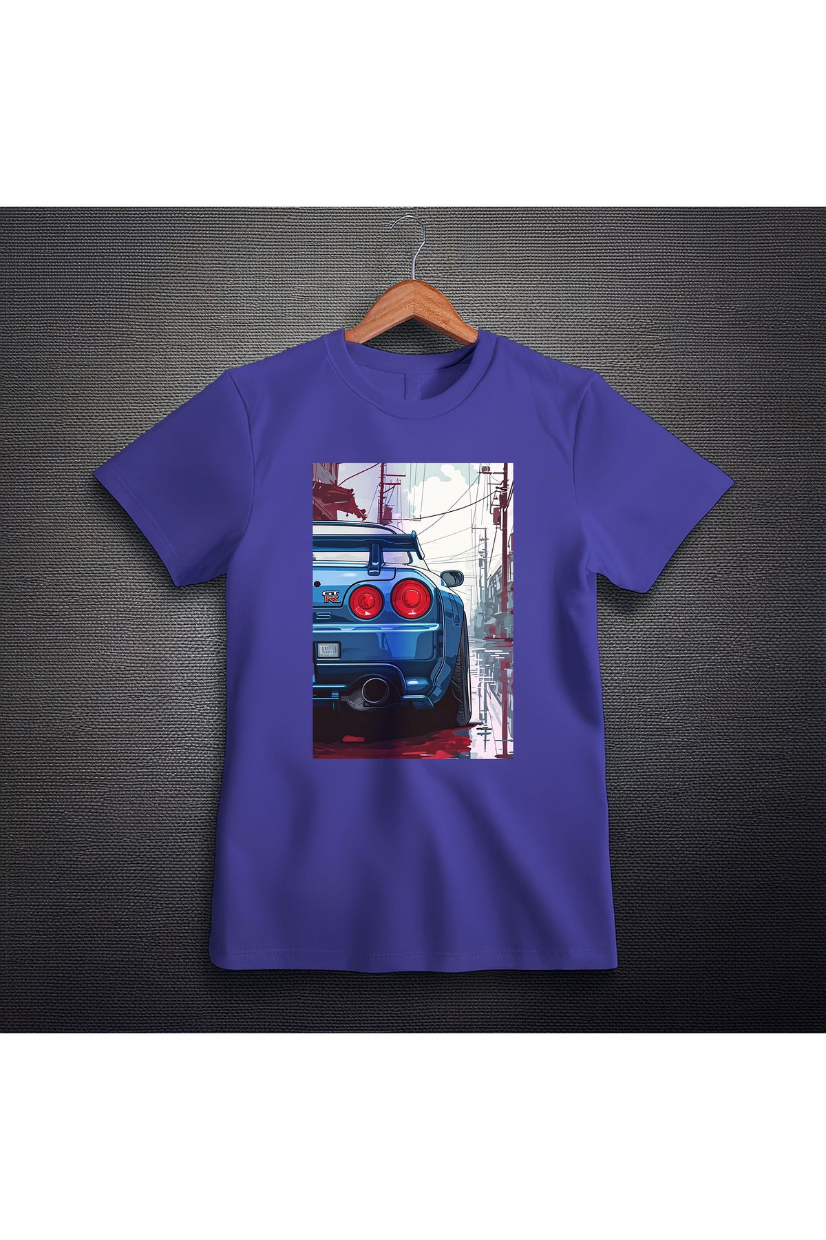 Ozzy-Tricou unisex cu imprimeu digital cu model de mașină GTR 1