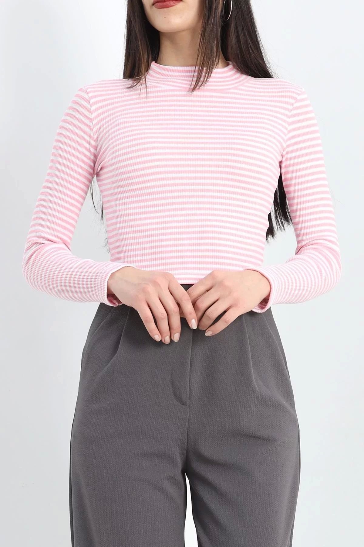 ufukmoda Kaşkorse Yarım Balıkçı Fitilli Basic Body Pembe - 19342.1567.