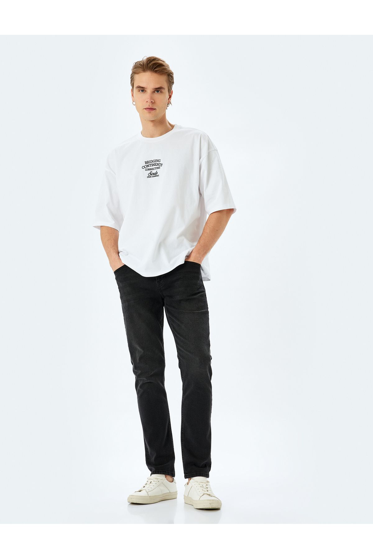 Koton Yeni Sezon Normal Bel Cepli Pamuklu Slim Fit Kot Pantolon - Brad Jean