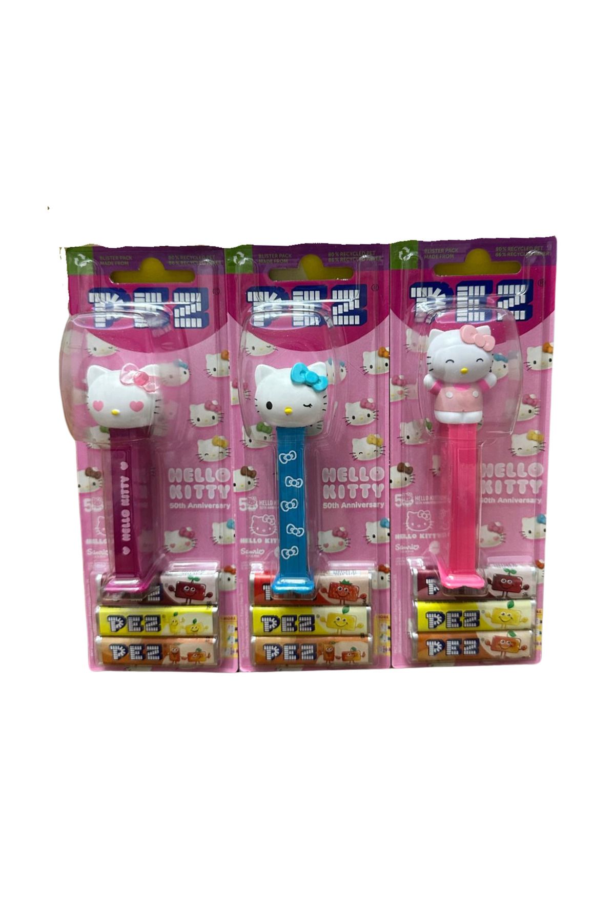 Pez Hello Kitty 1 Oyuncak + 3 PEZ Şeker (12 Adet)