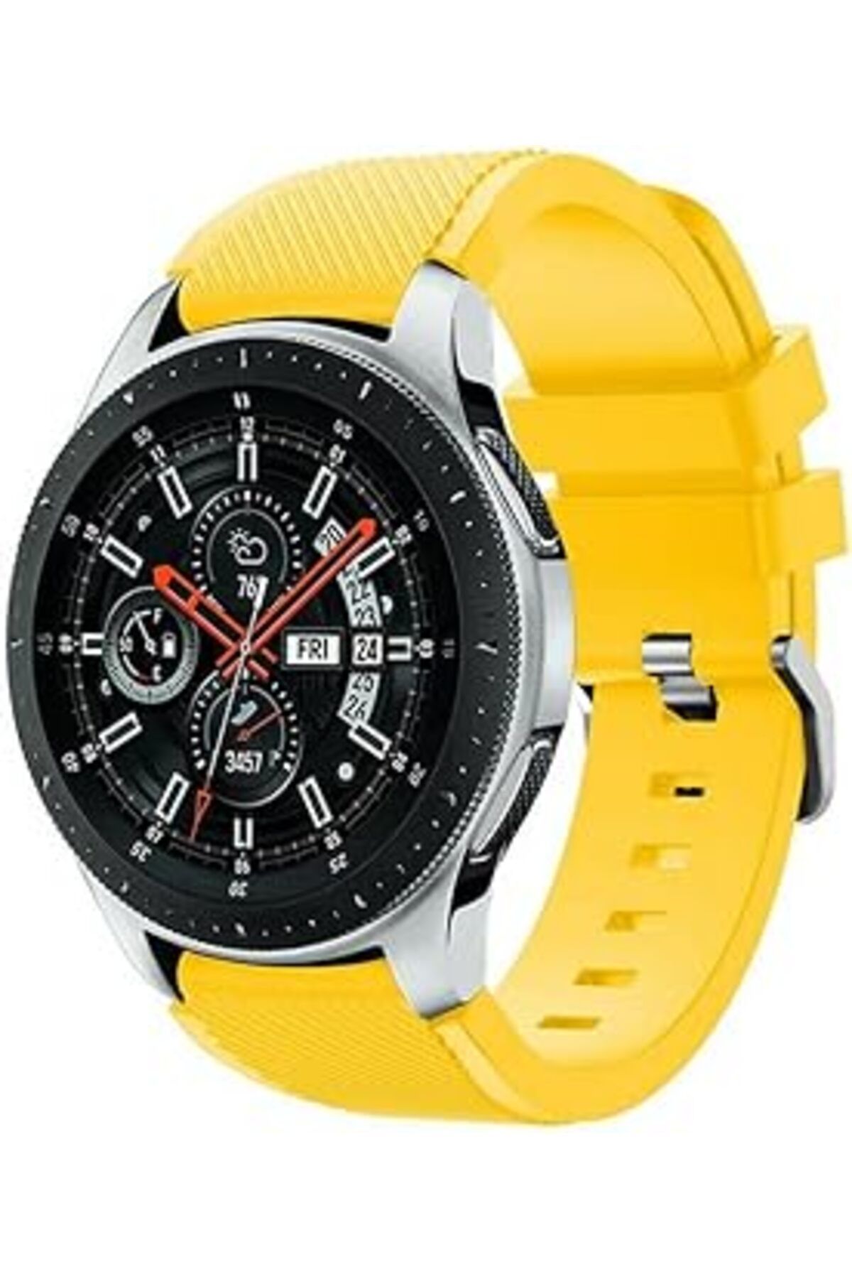 robotrend Kordon Kayış Silikon Tırtıklı Sarı Watch Gt2 Pro Gt 2E Gt 42M Gt 46M Gt2 46M Gt2 42M Watc