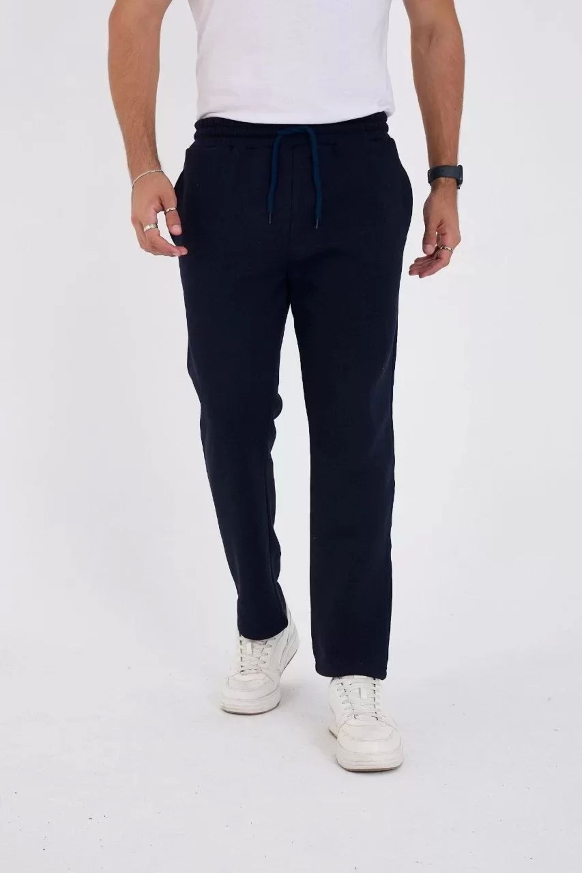 AE Stil Unisex Üç İplik Basic Eşofman Pantolon - Lacivert