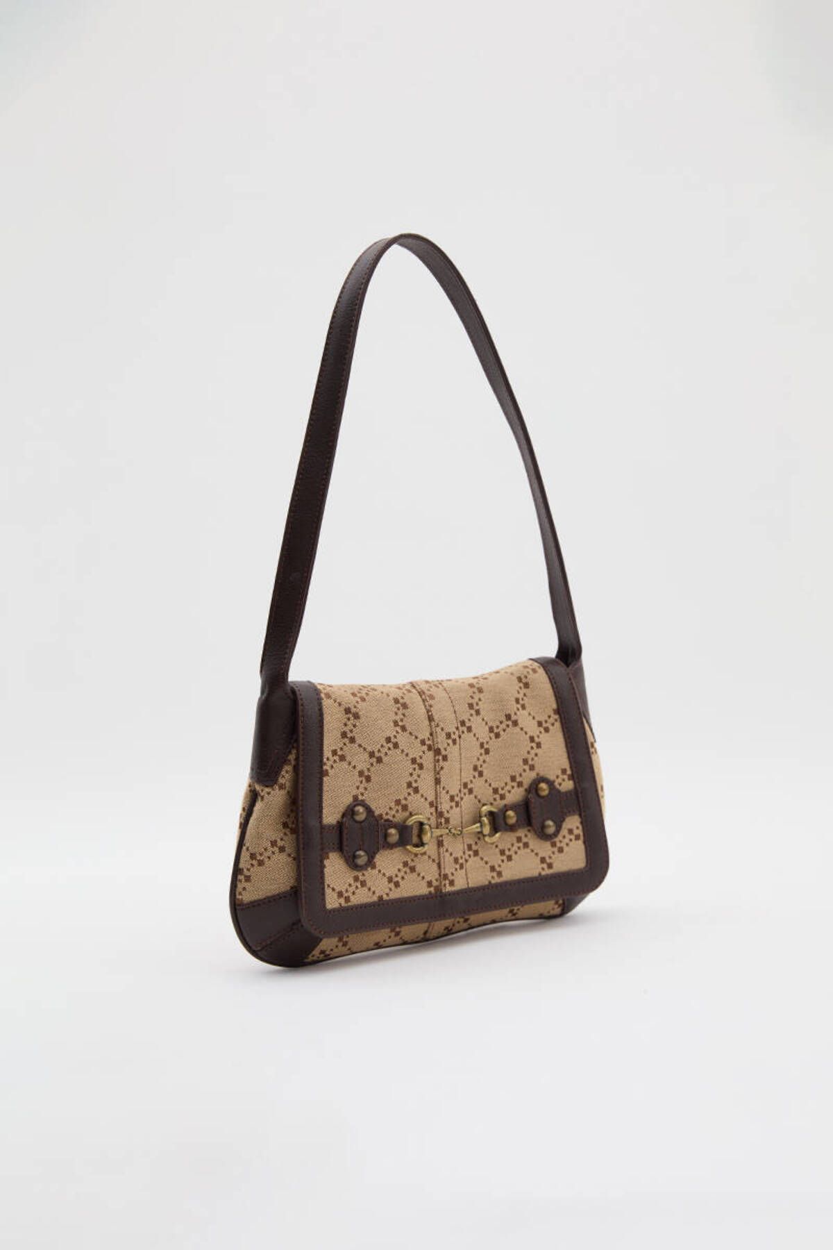 BE BLUE-Monogram Bag with Buckle Detail 3