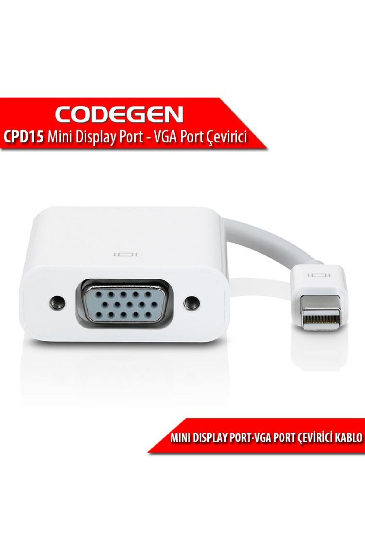 CODEGEN Mini Display Port to VGA Dönüştürücü Çevirici CPD15