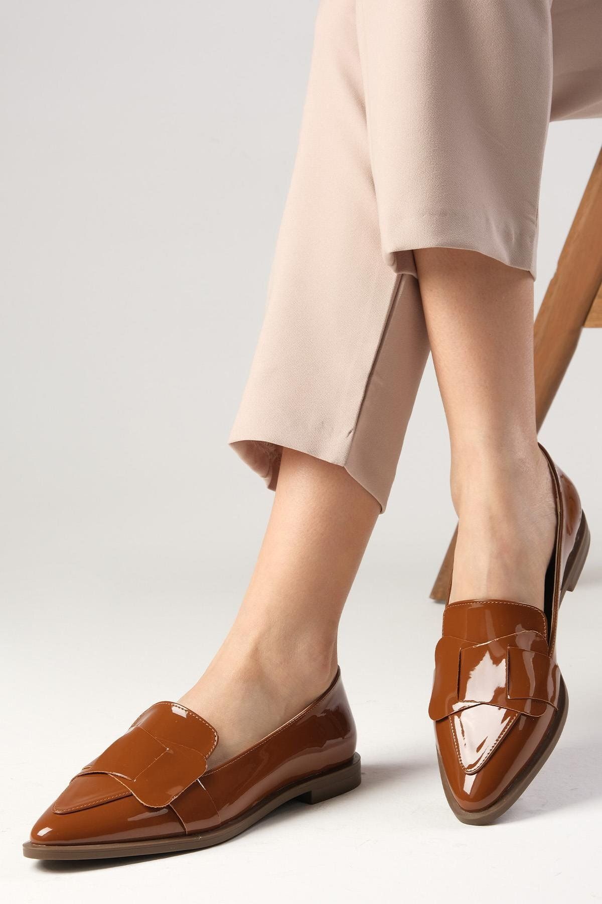Mio Gusto-Nora Tan Farbe Damen Loafer Casual Flache Schuhe 4