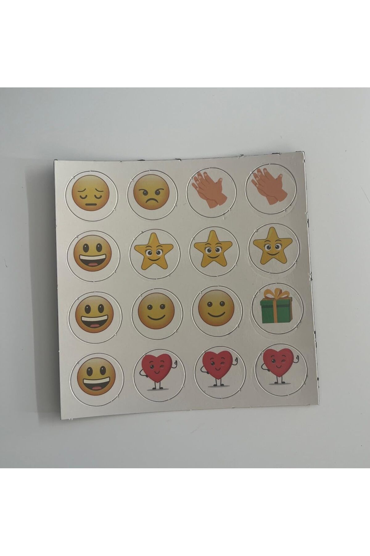 NcK Manyetik Sticker Mıknatıslı Emoji Sticker Gülen Yüz Sticker Seti 16'lı Tabaka x 4 set