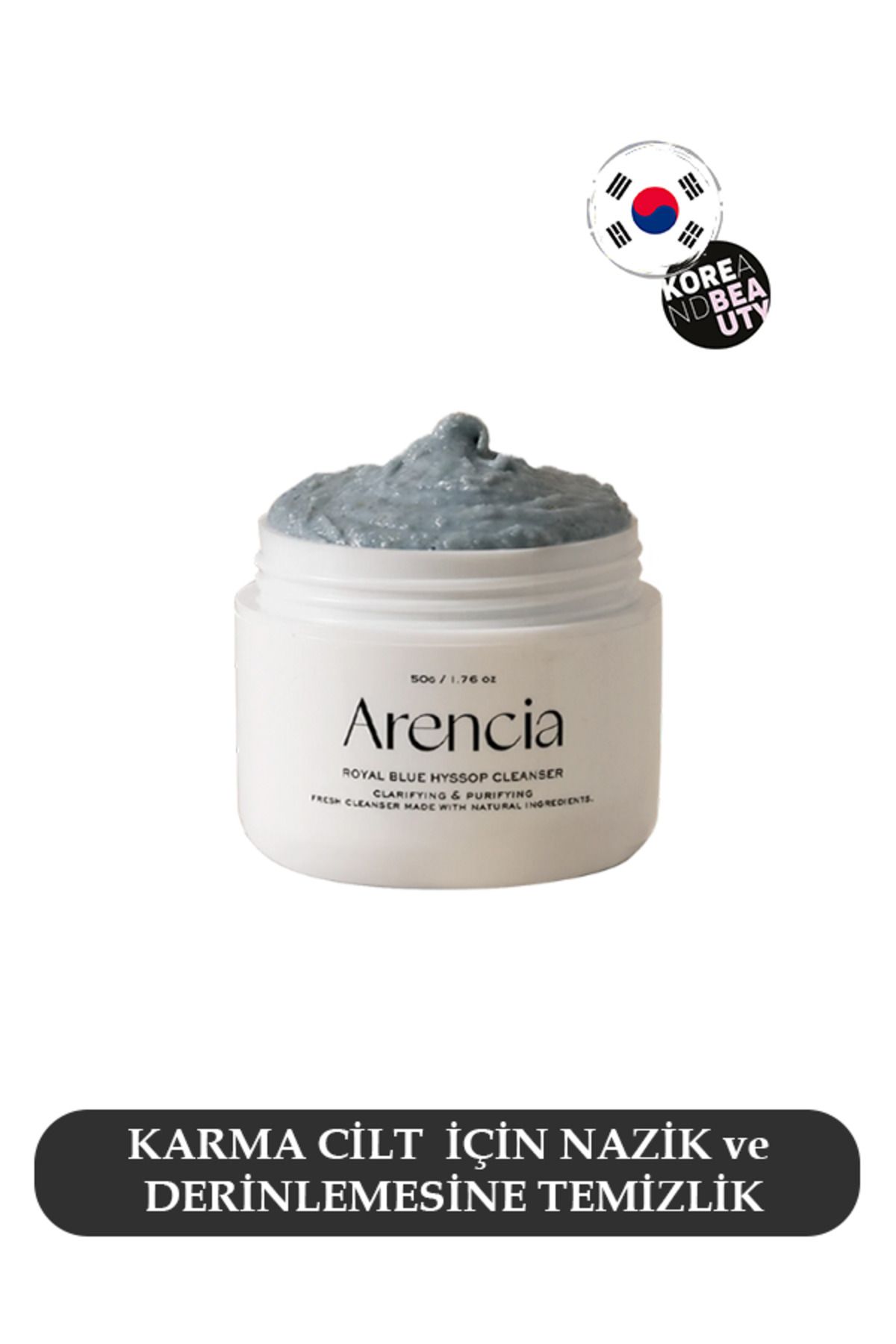 Arencia Royal Blue Hyssop Cleanser 120g Arındırıcı Nemlendirici Tüm Cilt Tipleri Için Yüz Temizleyici 120g