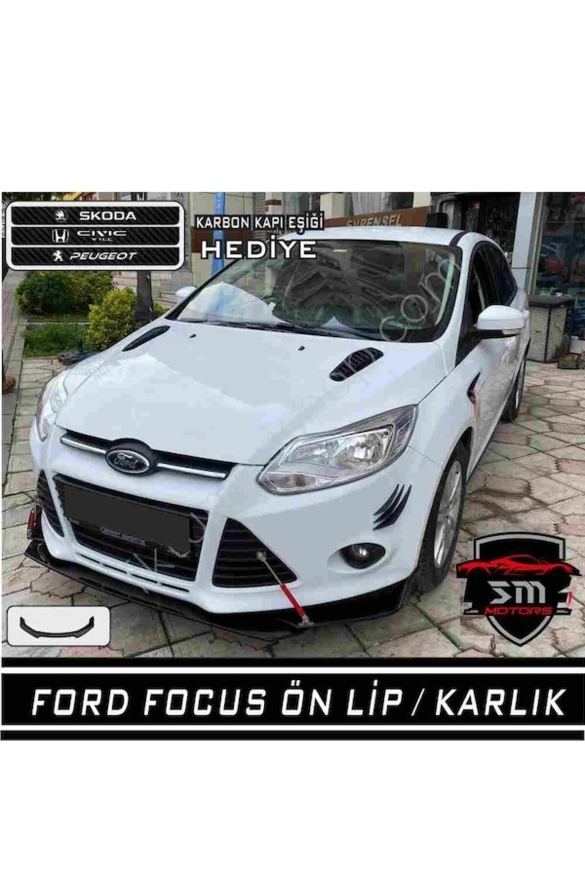 DKELEKTRONİK Ford Focus 3-3.5 Ön Karlık Body Kit 3 Parça Lip Piano Black Siyah