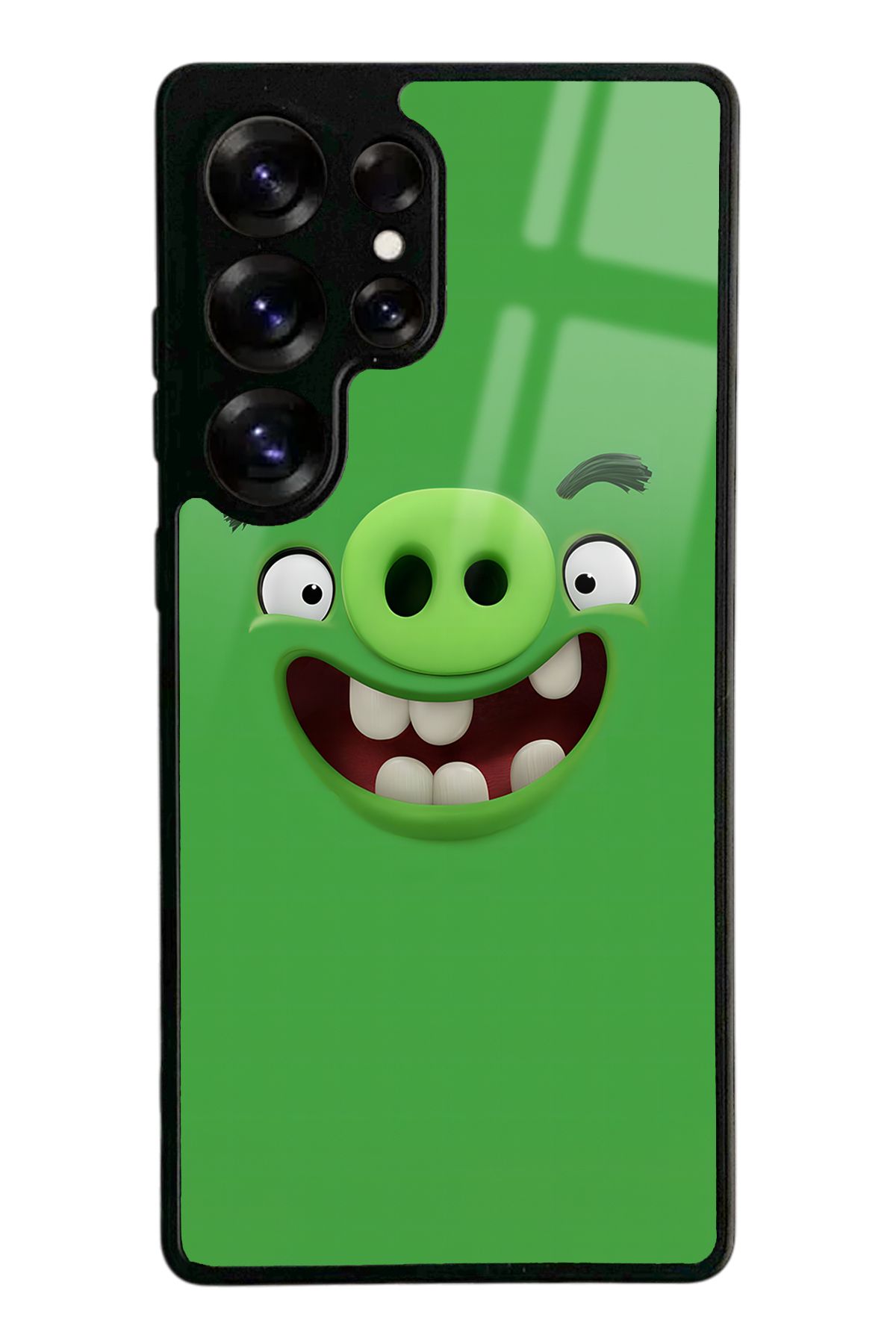 Spoyi Samsung S25 Ultra Green Angry Birds Tasarımlı Glossy Telefon Kılıfı