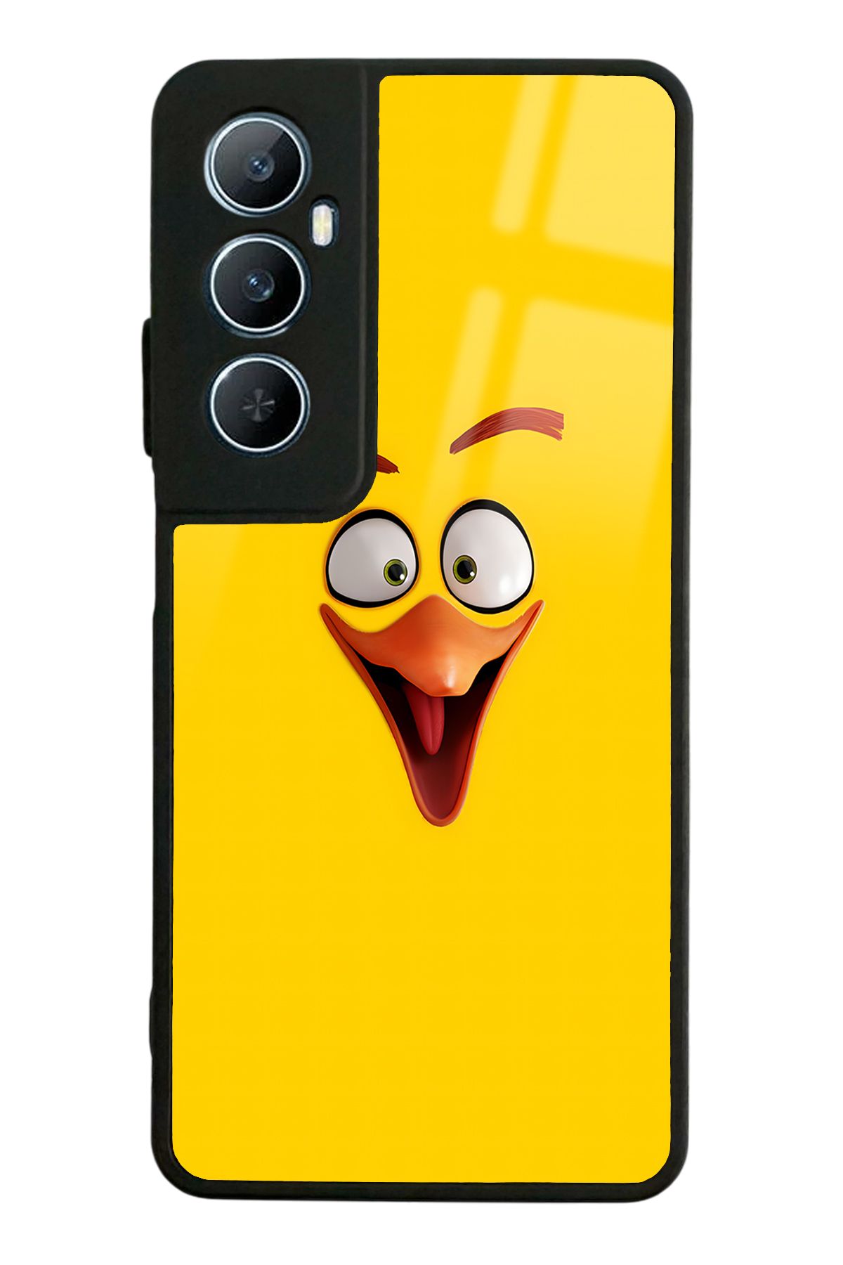 Spoyi Oppo Realme C65 Yellow Angry Birds Tasarımlı Glossy Telefon Kılıfı