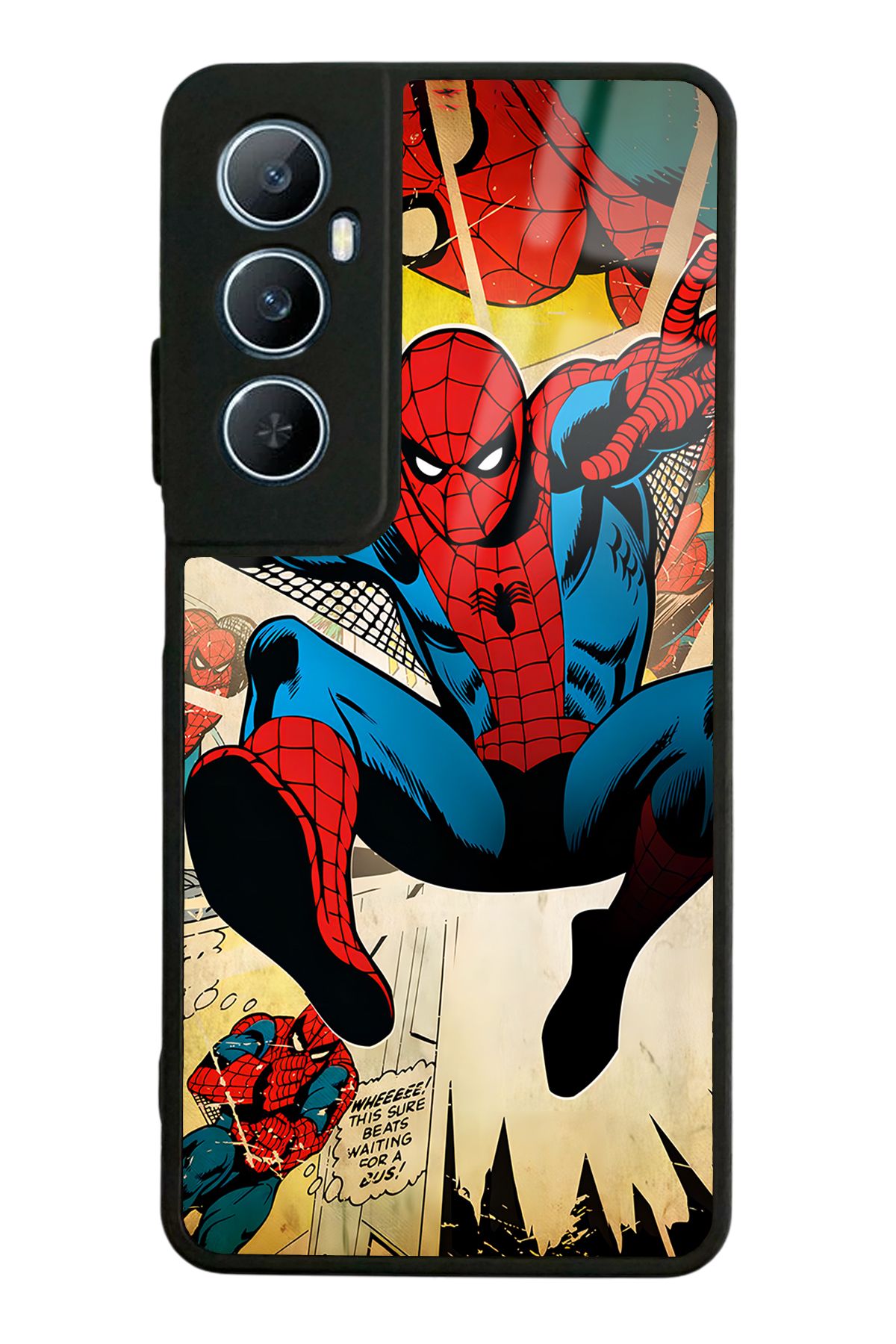 Spoyi Oppo Realme C65 Spider-Man Örümcek Adam Tasarımlı Glossy Telefon Kılıfı