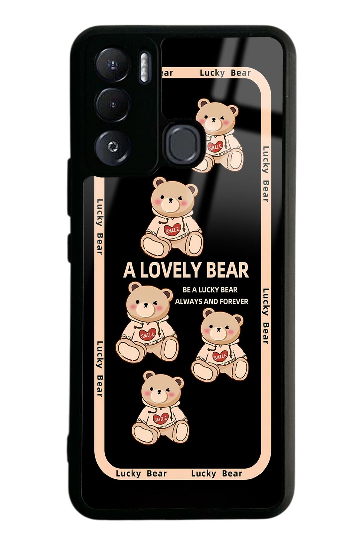 Spoyi Tecno Pova Neo Lucky bear Tasarımlı Glossy Telefon Kılıfı