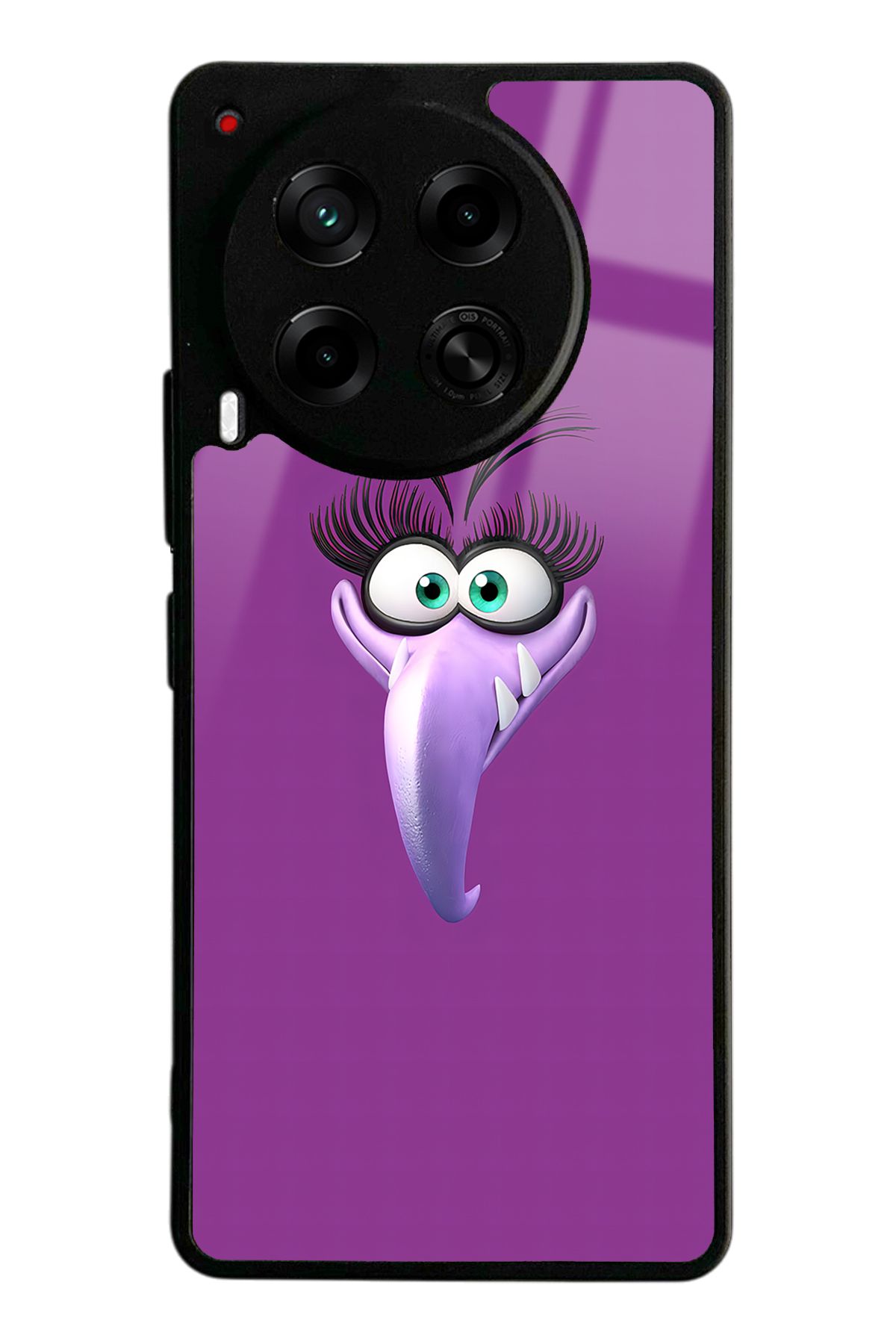 Spoyi Tecno Camon 30 Purple Angry Birds Tasarımlı Glossy Telefon Kılıfı