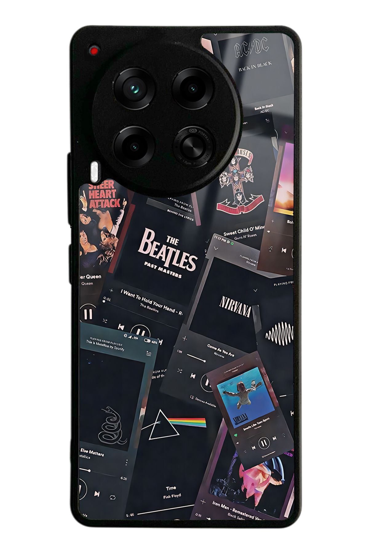 Spoyi Tecno Camon 30 Retro Music Tasarımlı Glossy Telefon Kılıfı