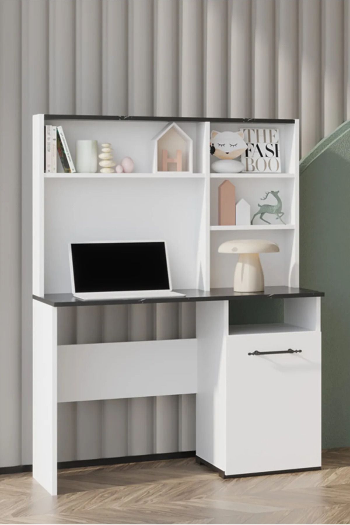 MODAMED Beyaz Çalışma Masası, Çocuk çalışma masası 50x110cm Bilgisayar Masası, Ders Masası STİLL