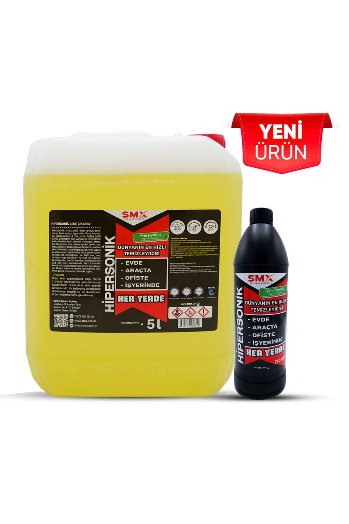 SMX HİPERSONİK - Dünyanın En Hızlı Temizleyicisi 5 KG + 750 ML